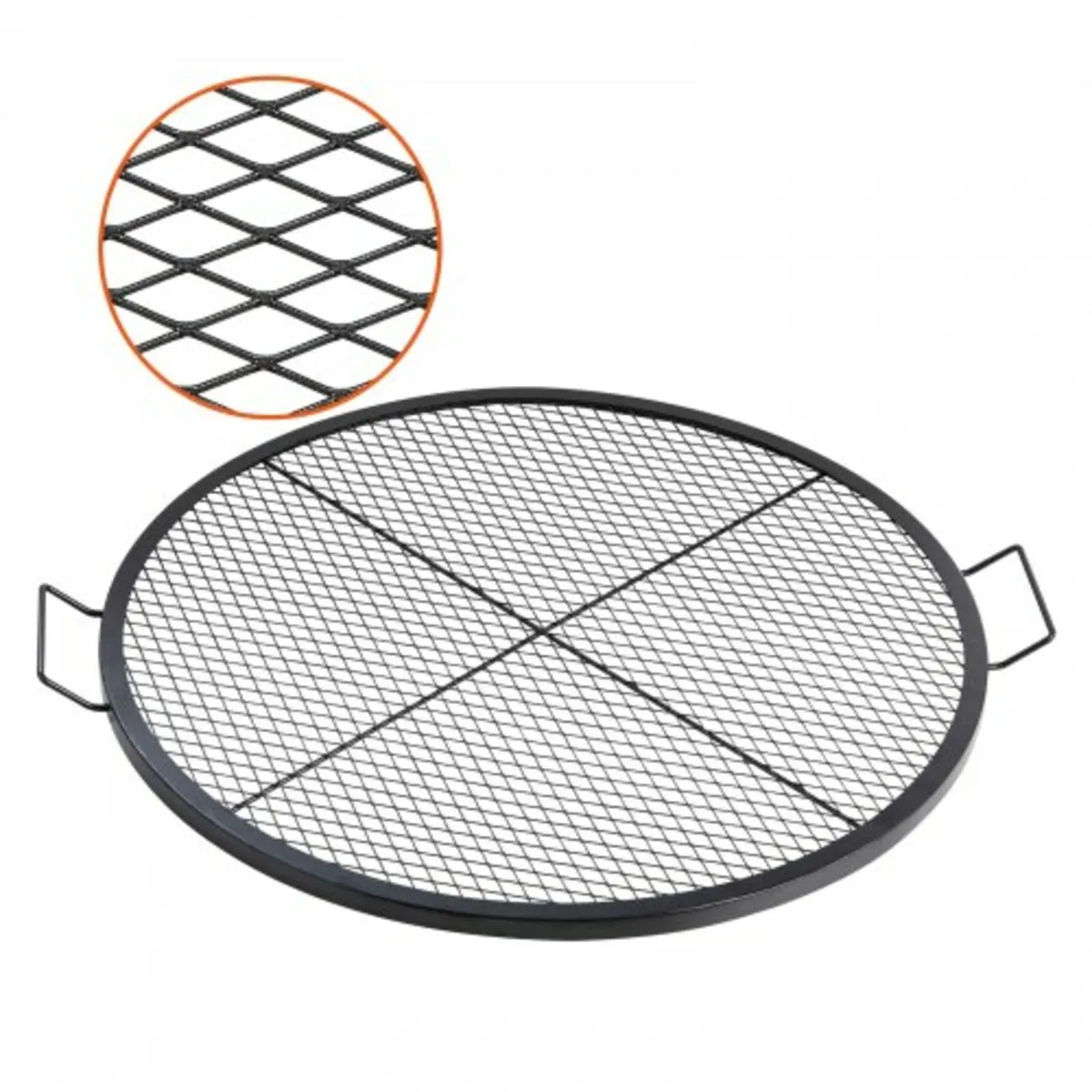 X-Marks Fire Pit Grill Grate, Round Cooking Grate, - Image 1