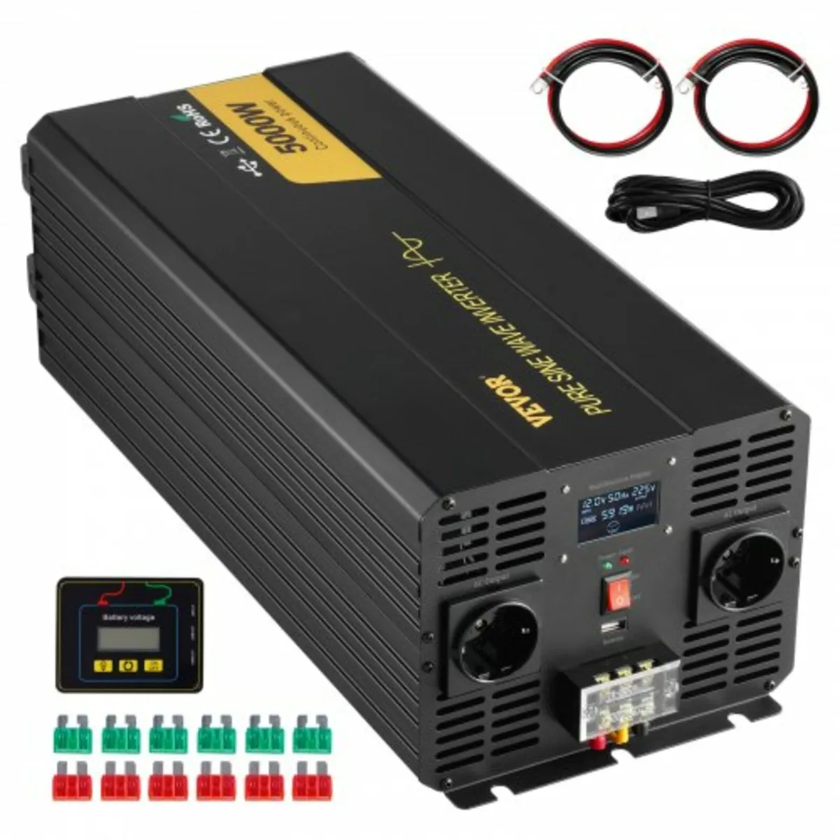 Pure Sine Wave Inverter Power Inverter 5000W DC12V - Image 1