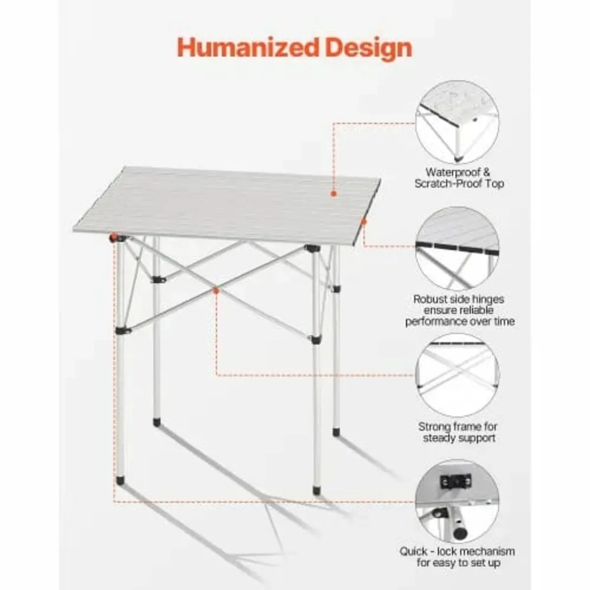 Folding Portable Camping Table Aluminum Outdoor Pi - Image 3