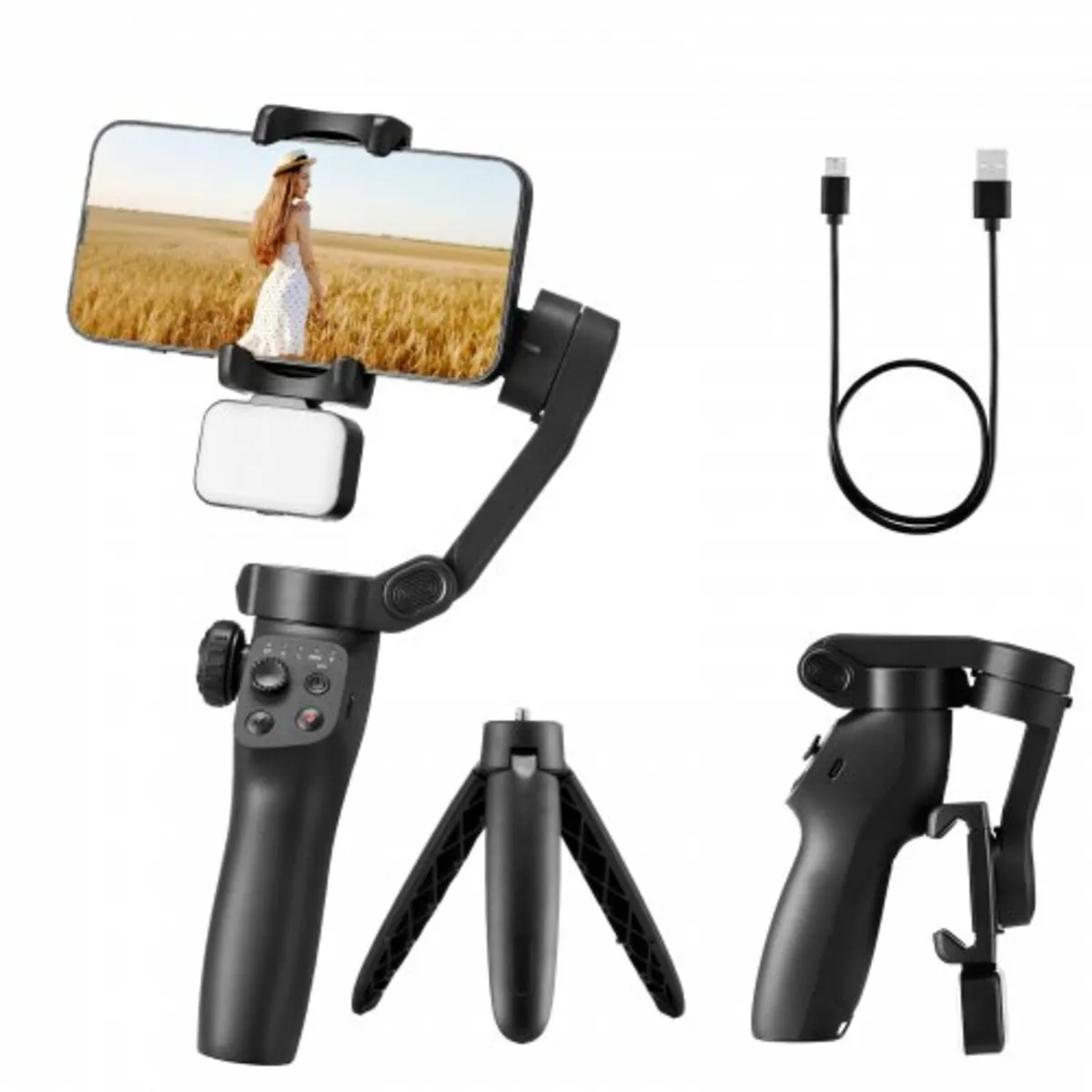 3-Axis Phone Gimbal Stabilizer for Smartphone with - Image 1