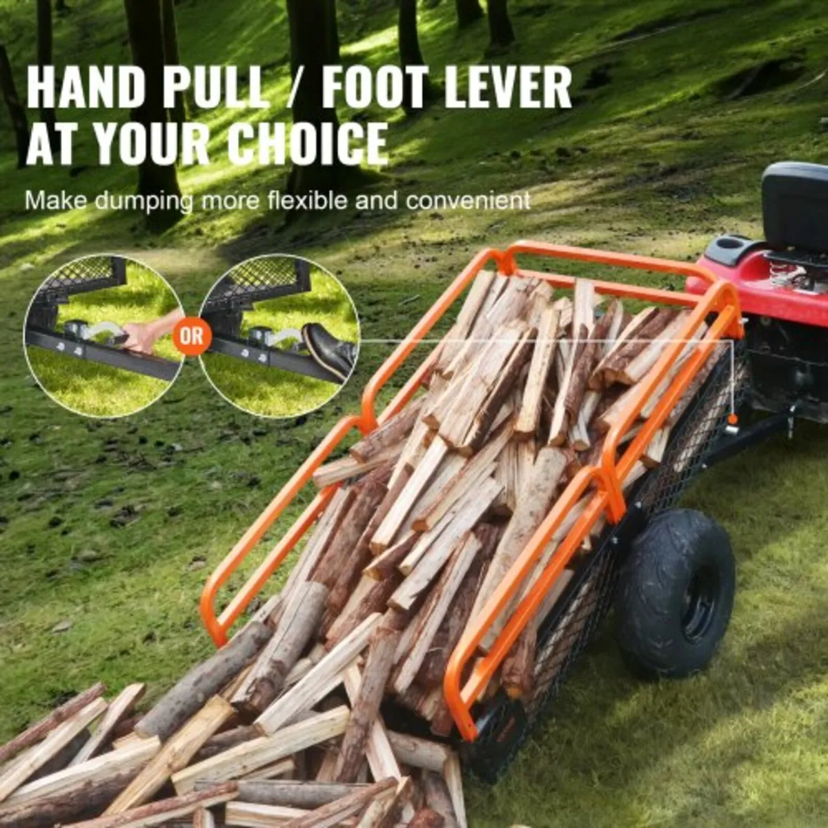 Heavy Duty Steel ATV Dump Trailer, 680 kg Load Cap - Image 4