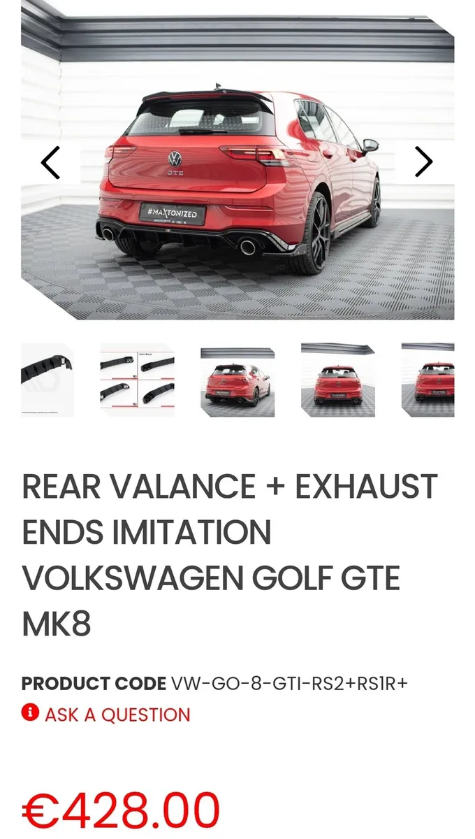 Vw Golf mk8 maxton diffuser - Image 3