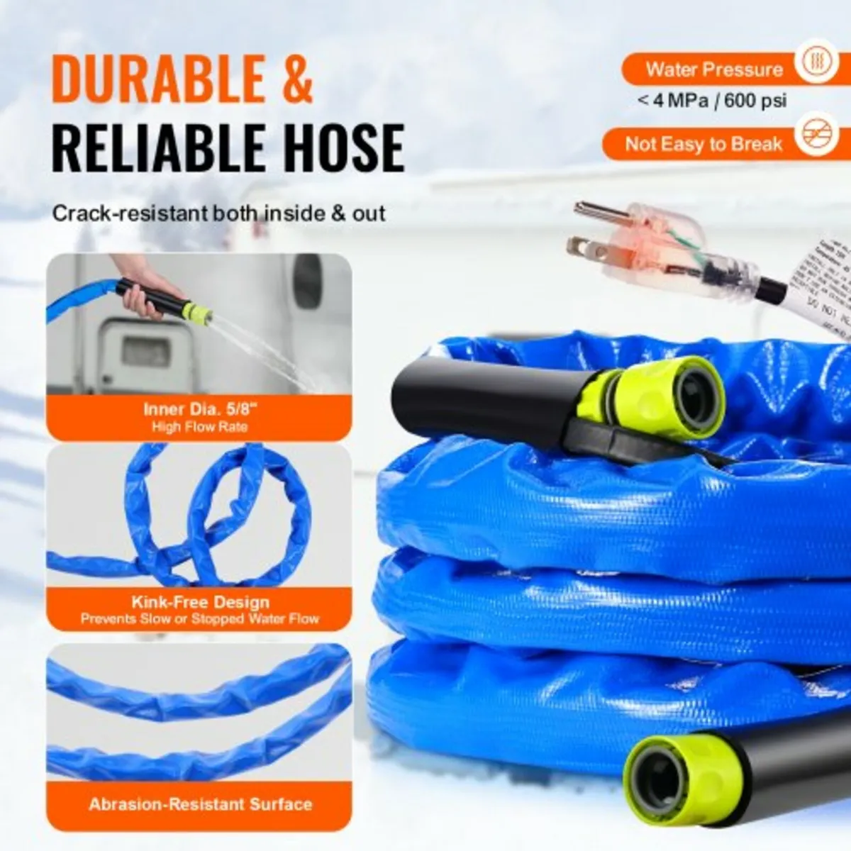 15ft Heated Water Hose for RV, Heated Drinking Wat - Image 3