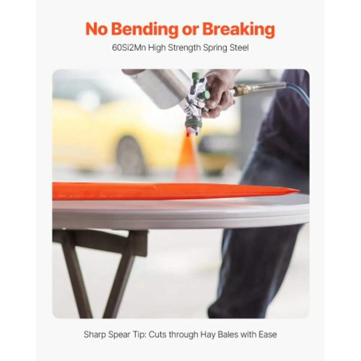 49" Hay Spear, Bale Spears 1600lbs Loading Capacit - Image 4