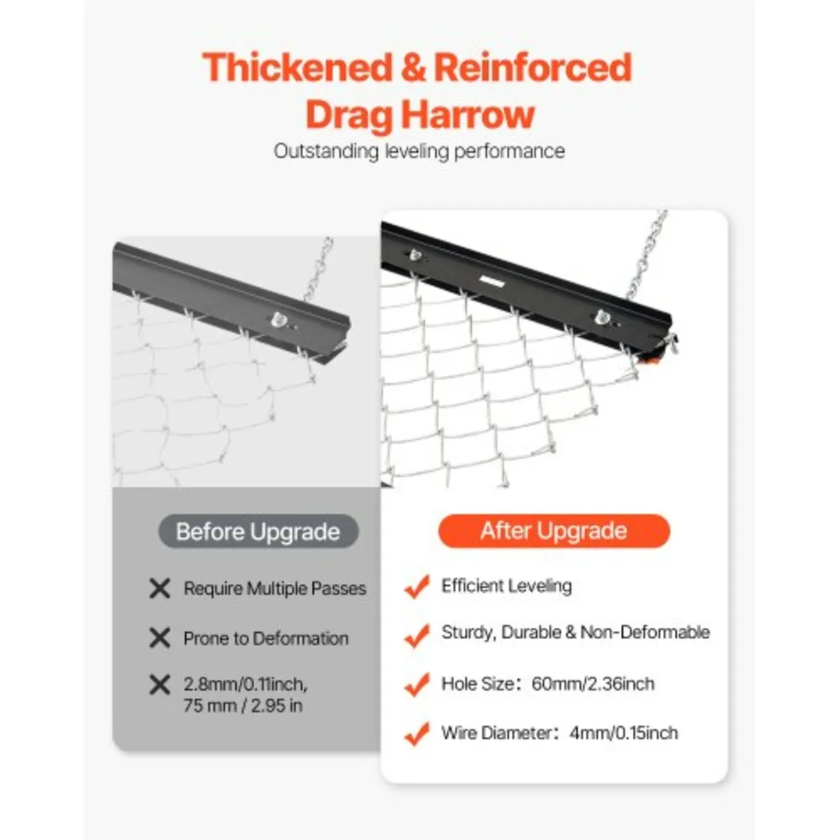 Drag Harrow, 4 x 5 ft Chain Harrow - Made from Q23 - Image 2