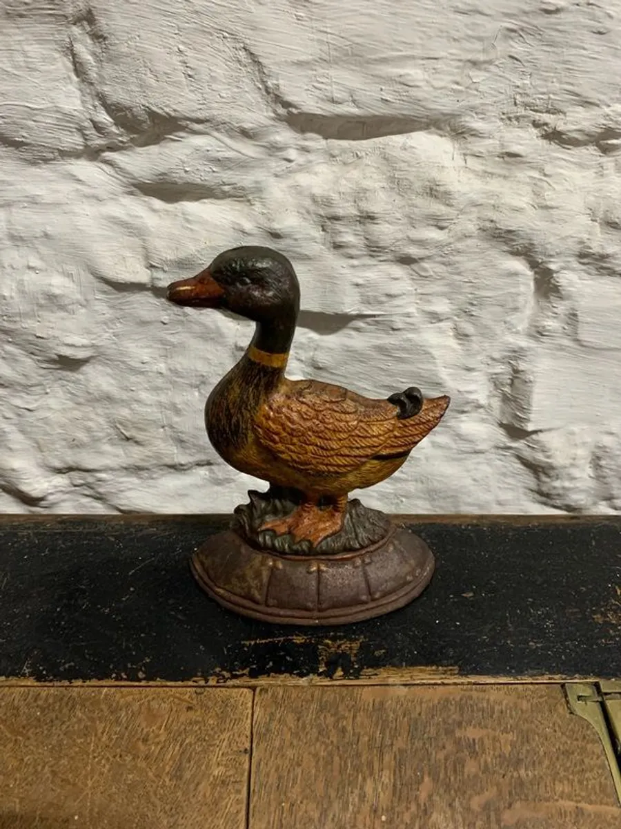 Antique Cast Iron Duck Doorstop. - Image 4