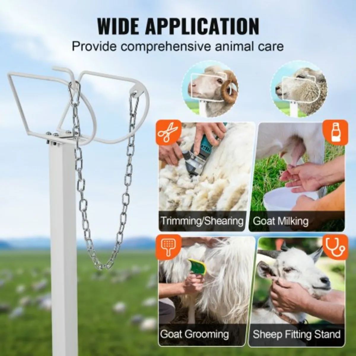 Goat & Sheep Stand, 47x23 inch Livestock Stand, Me - Image 3