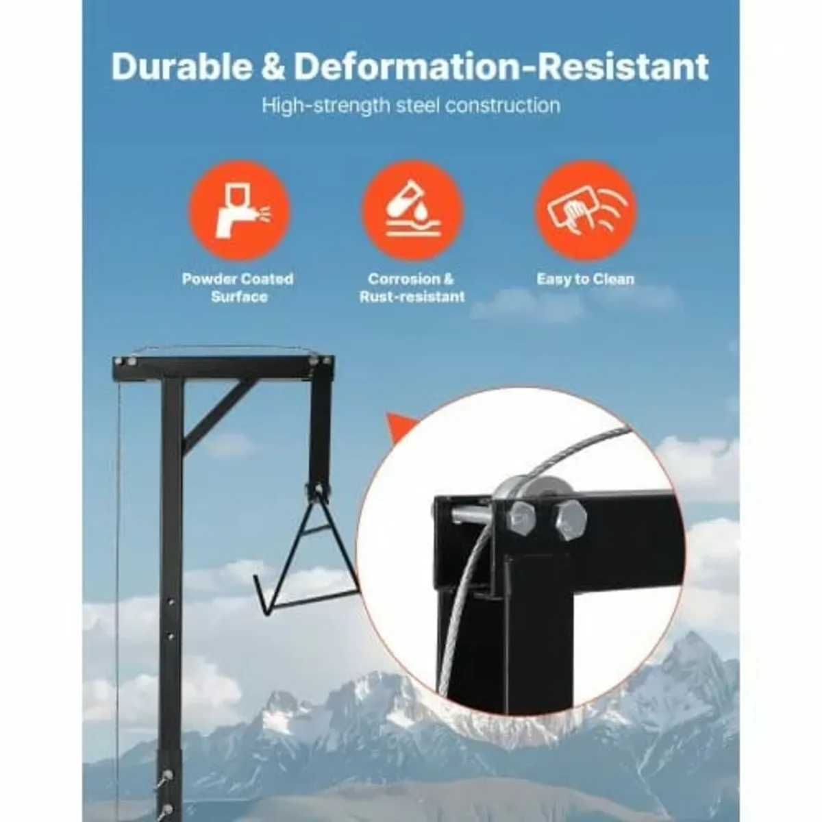 Truck Hitch Game Hoist, 400 lbs Load Capacity, Hun - Image 4