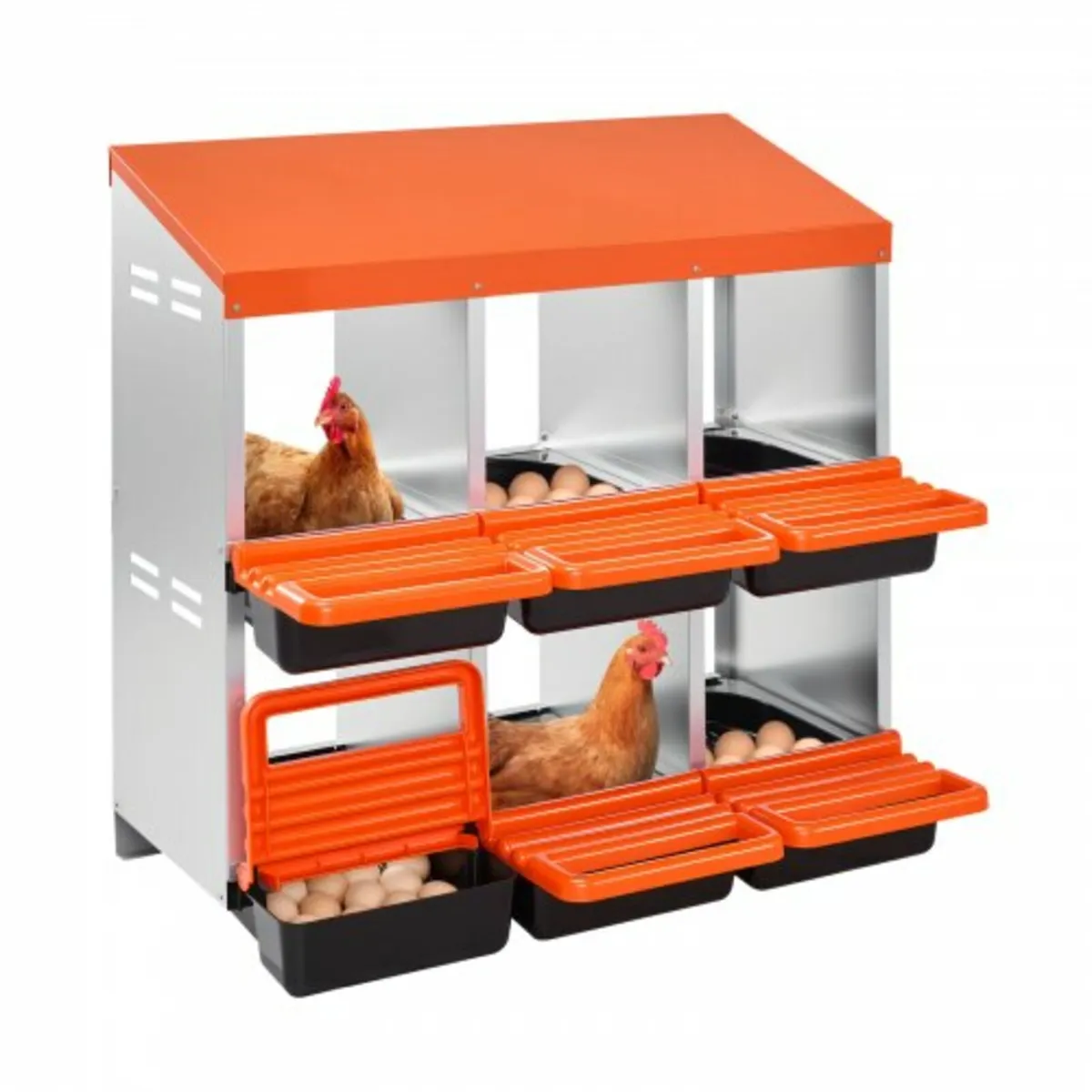 Chicken Nest Box, 6-Compartment, 30 to 45 in Stabl - Image 1