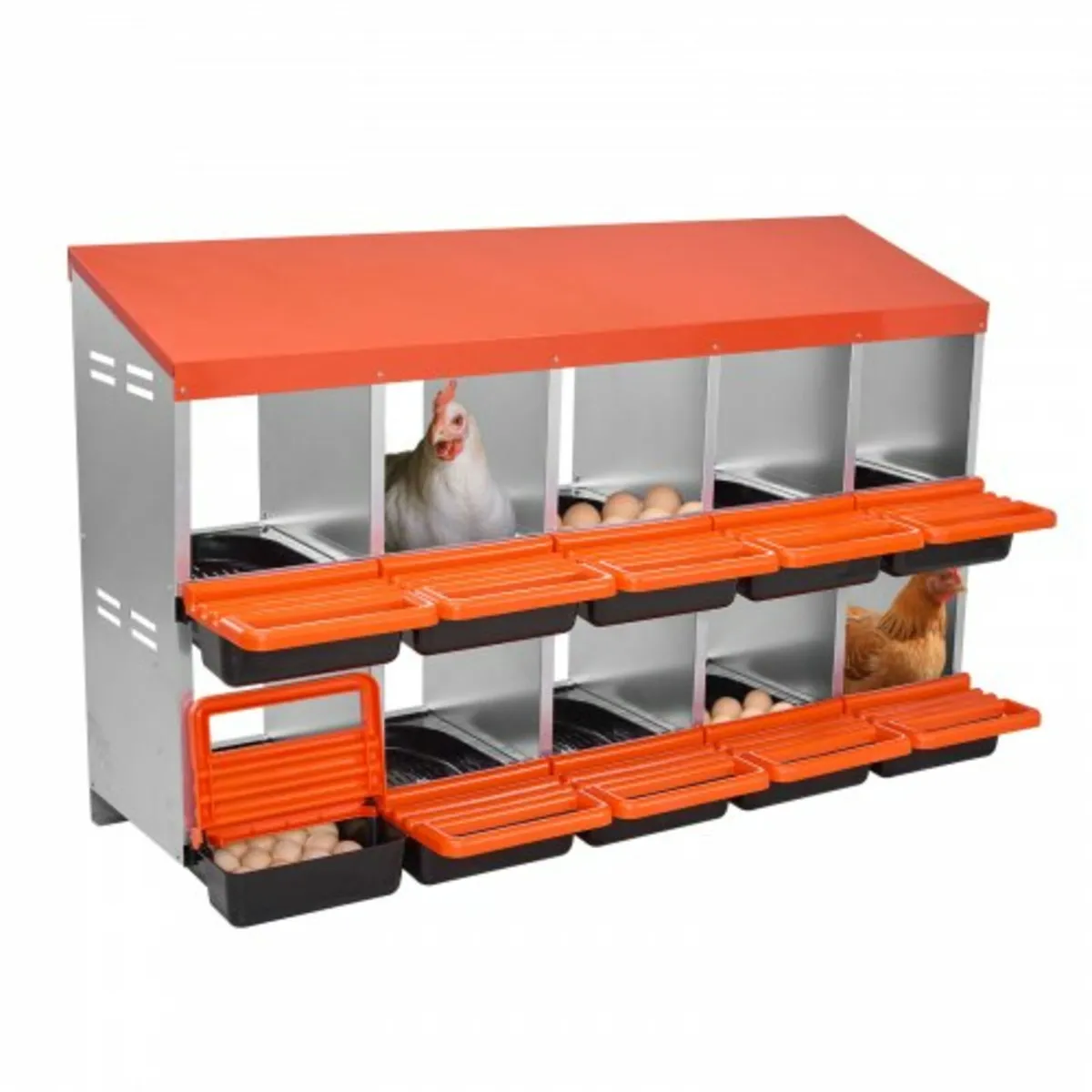 Chicken Nest Box, 10-Compartment, 30 to 45 in Stab - Image 1