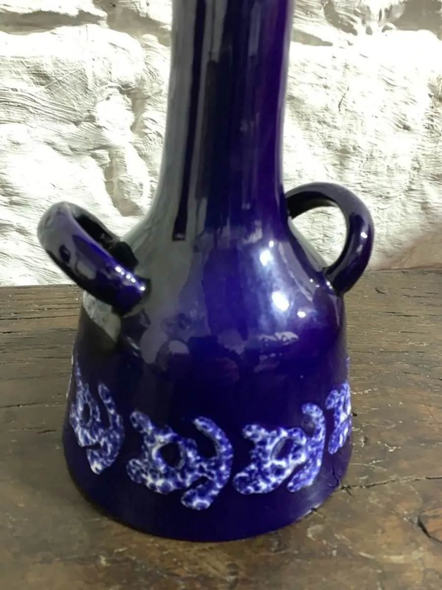 Jasba Mid-Century Blue Glazed Vase (West Germany, 843/25) - Image 2