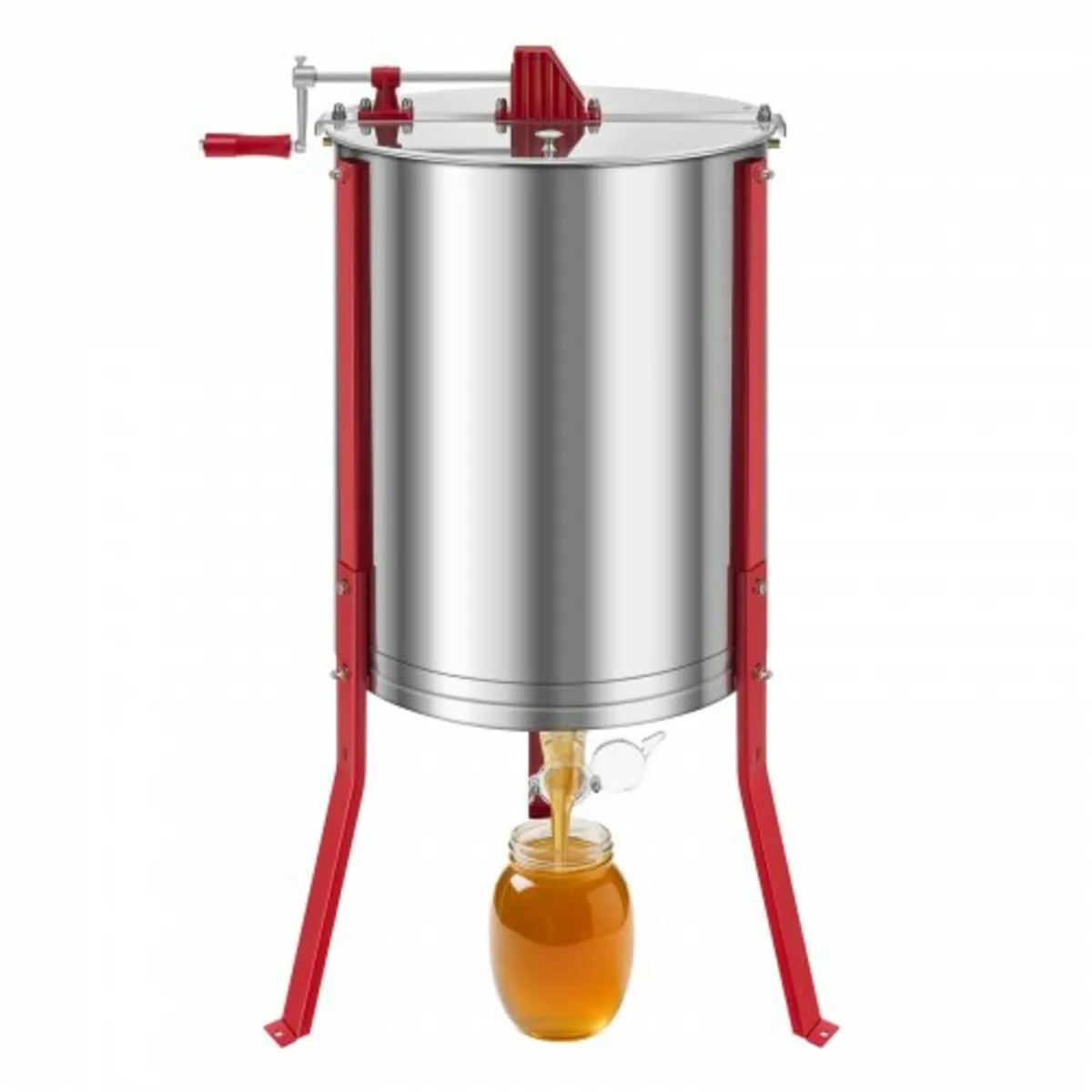 Honey Extractor, 6 Frame Manual Honey Spinner with - Image 1