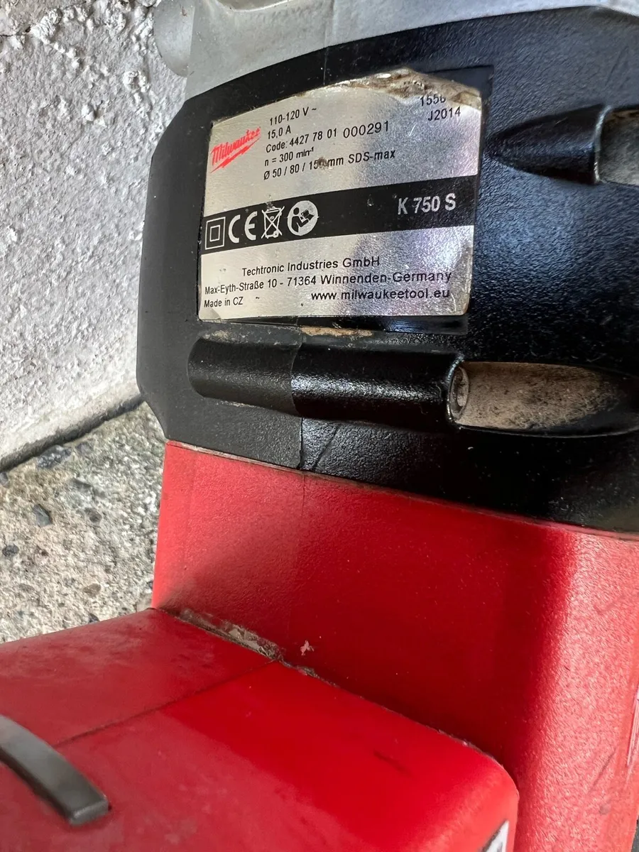 Kango Milwaukee rotary hammer drill and breaker. - Image 3