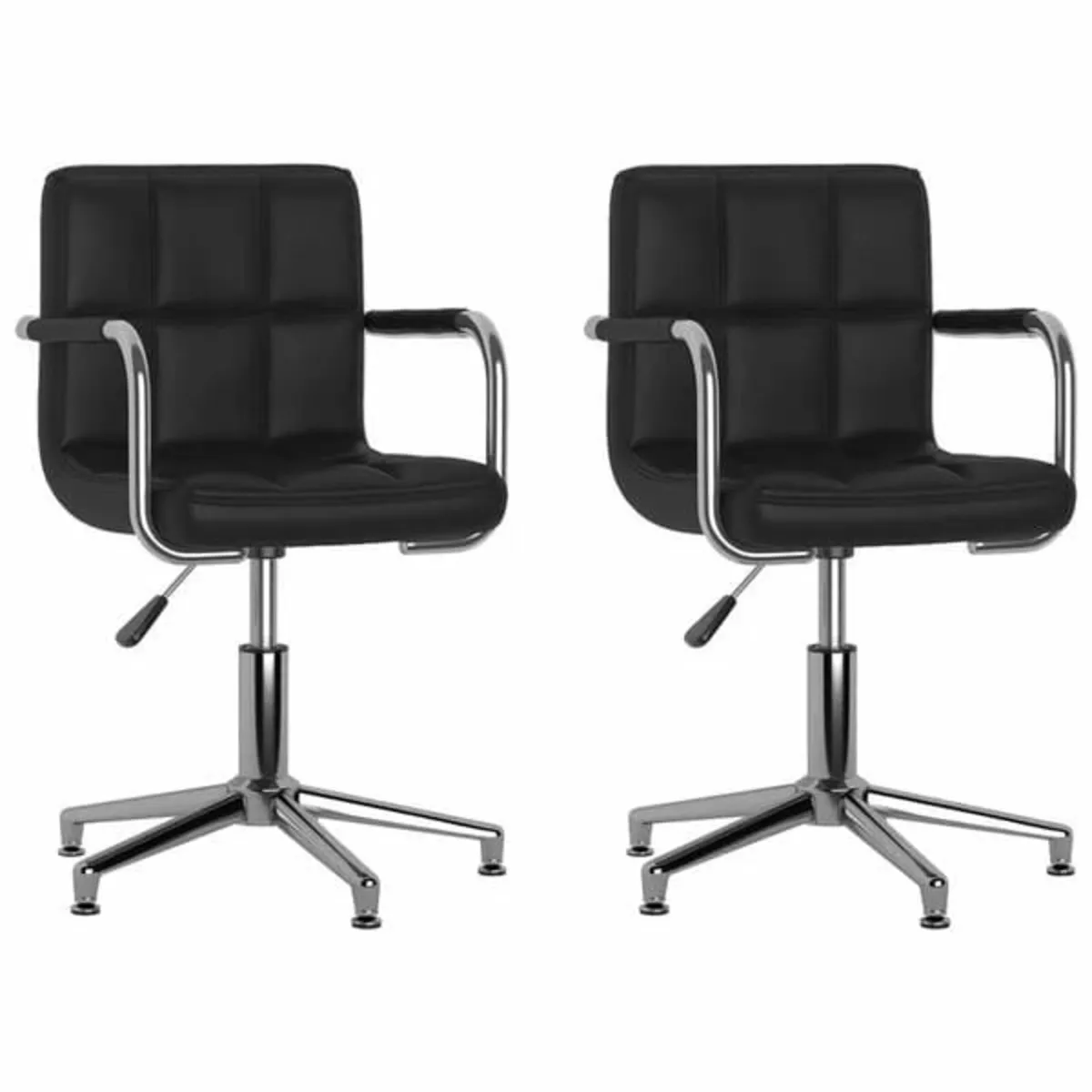 Swivel Dining Chairs 2 pcs Black Faux Leather

Des - Image 1