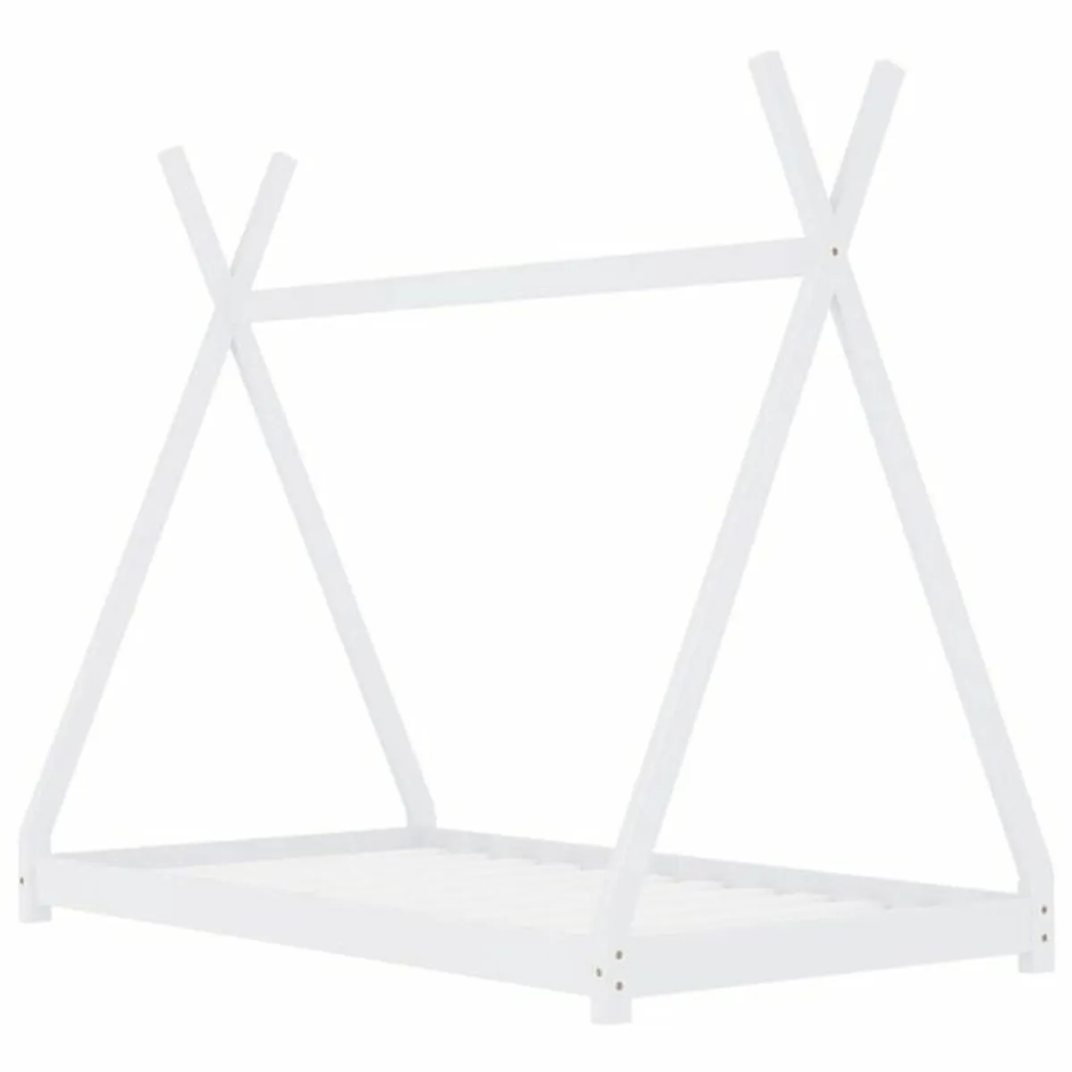 Kids Bed Frame White Solid Pine Wood 90x200 cm

De - Image 2