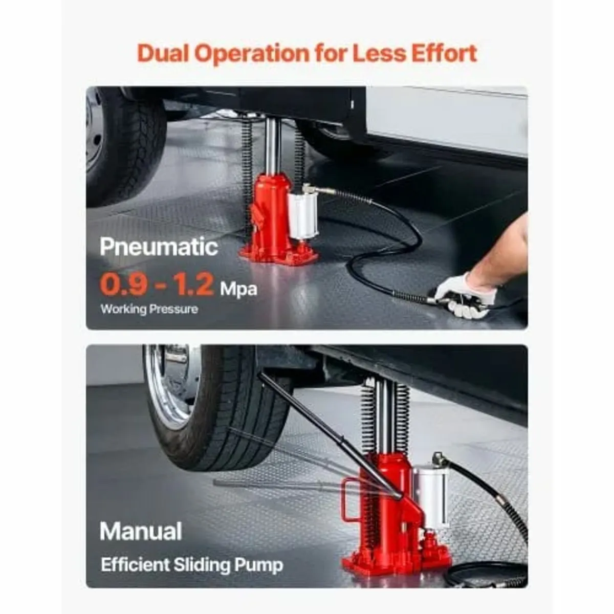 Air Hydraulic Bottle Jack, 20 Ton Load Capacity, 2 - Image 3