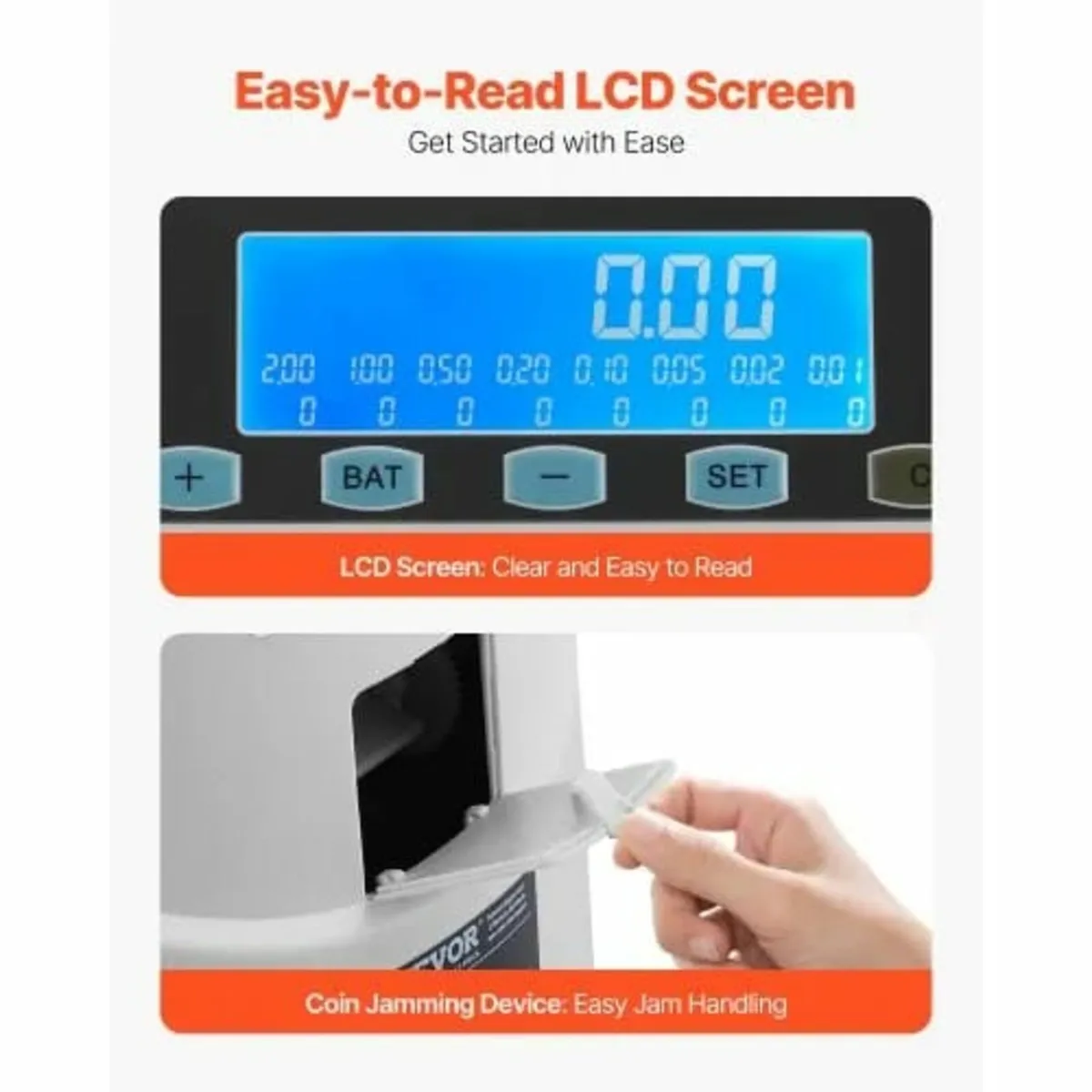 EURO Coin Sorter, Coin Counter Machine for 8 Kinds - Image 3