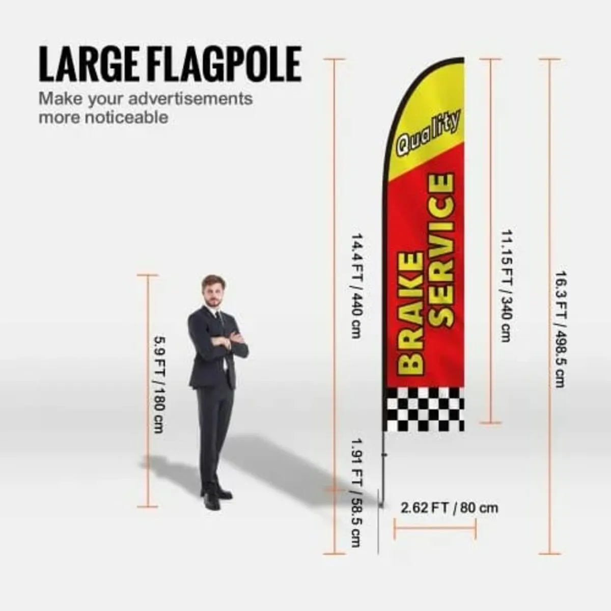 Auto Repair Advertising Feather Flag with Pole Kit - Image 2