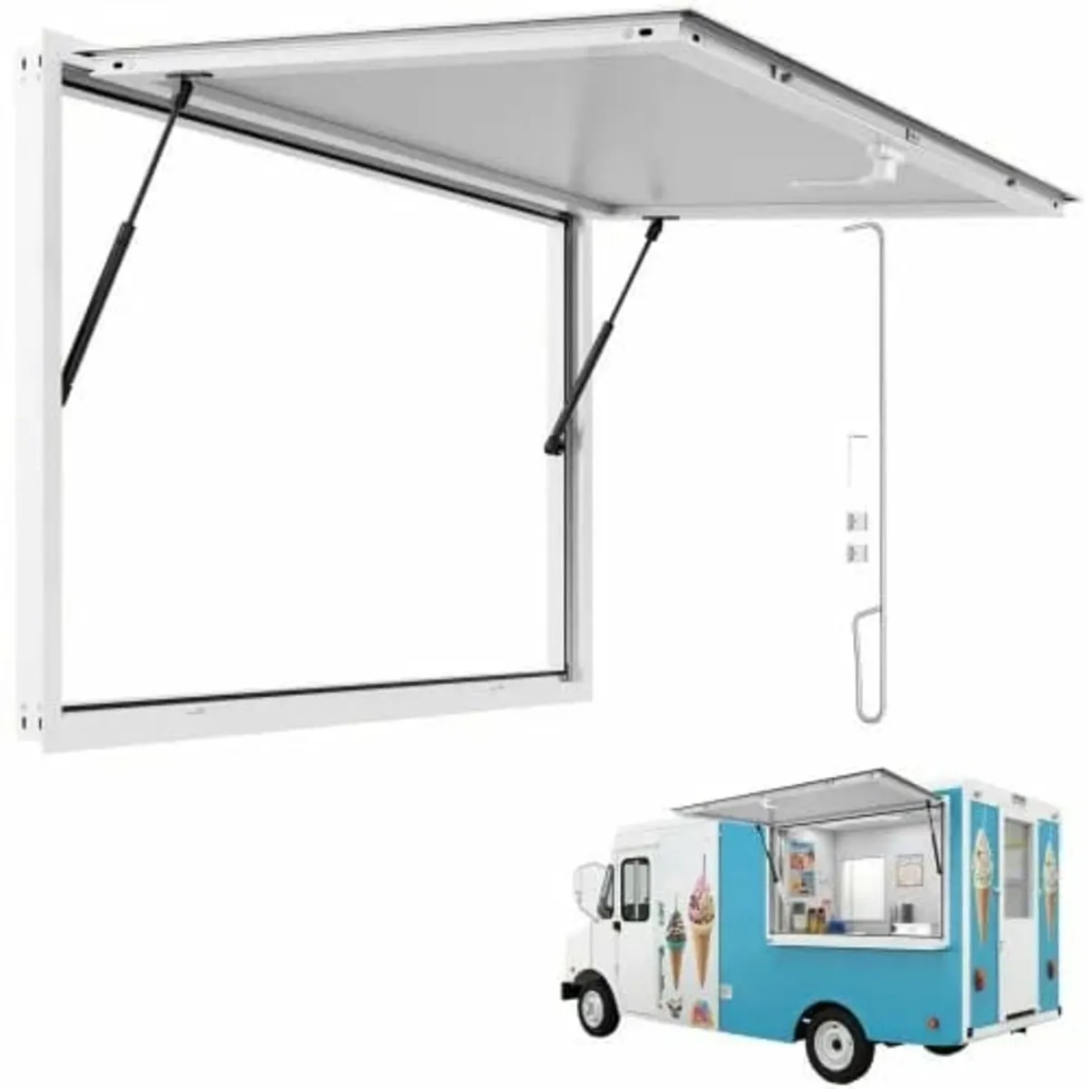 Concession Window 135x84 cm, Aluminum Alloy Frame - Image 1