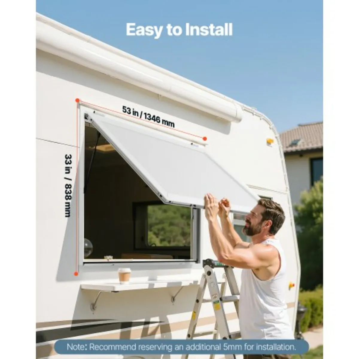 Concession Window 135x84 cm, Aluminum Alloy Frame - Image 4