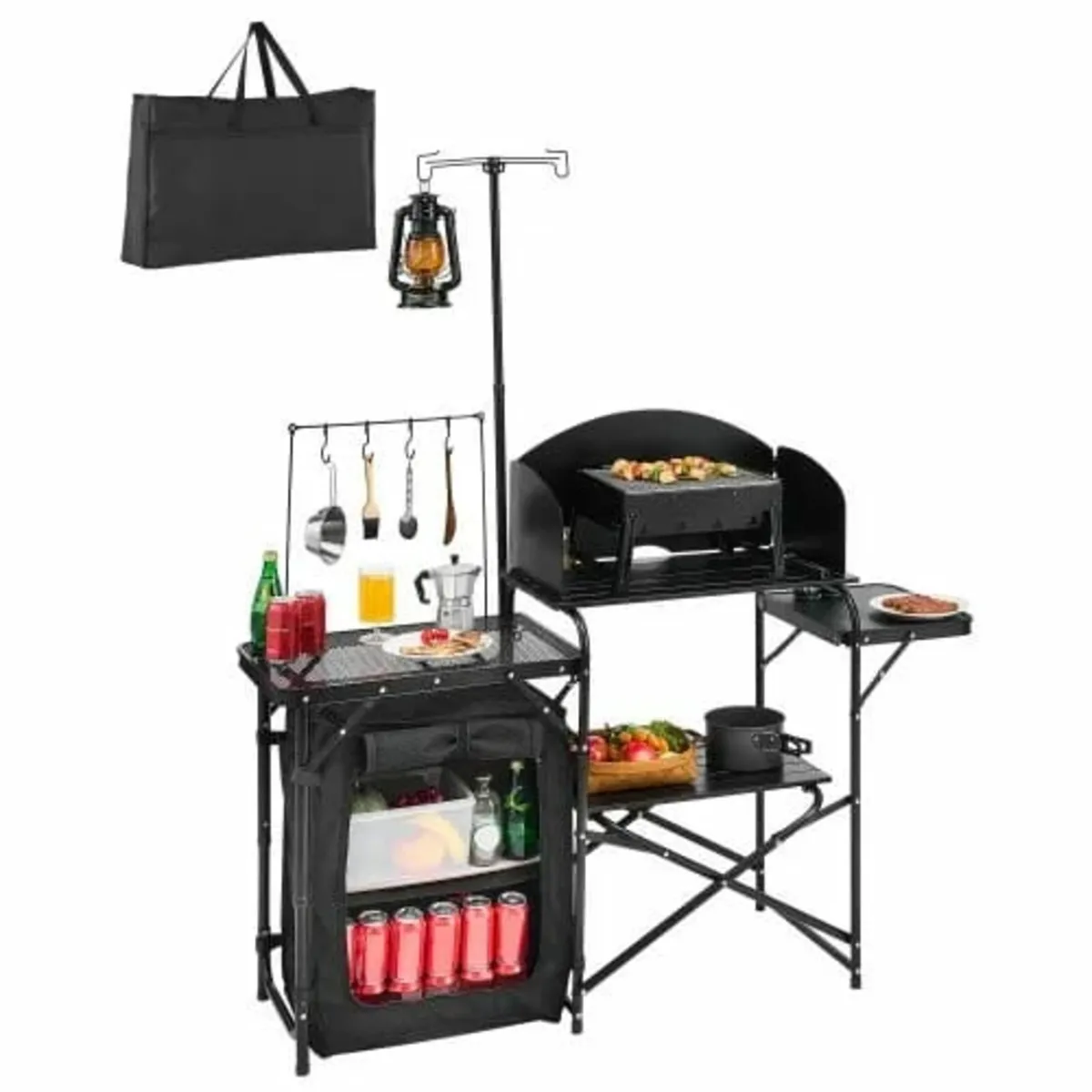 Camping Kitchen Table, Outdoor Camp Cooking Table, - Image 1