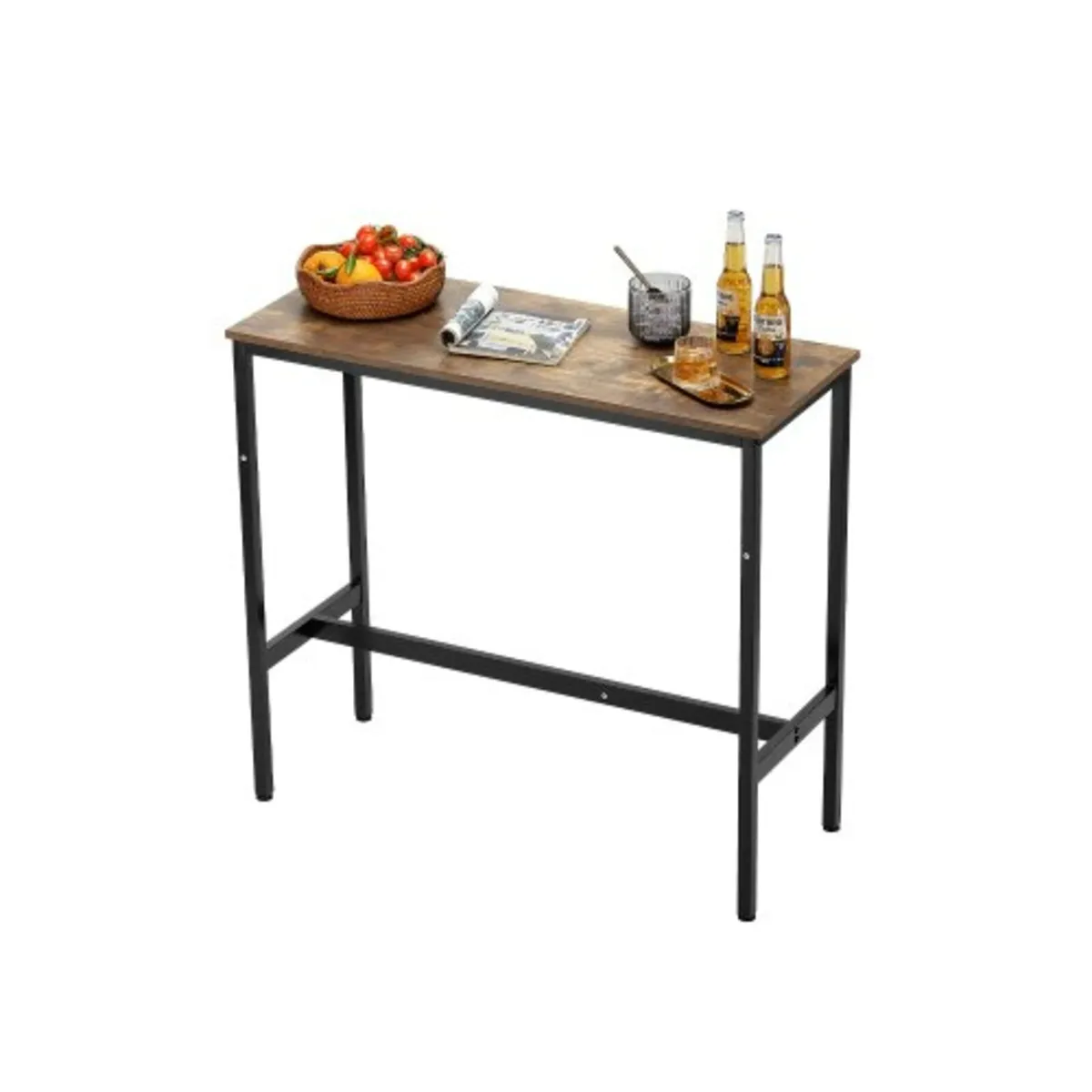 Bar Table, Sturdy Metal Frame High Top Pub Table, - Image 1
