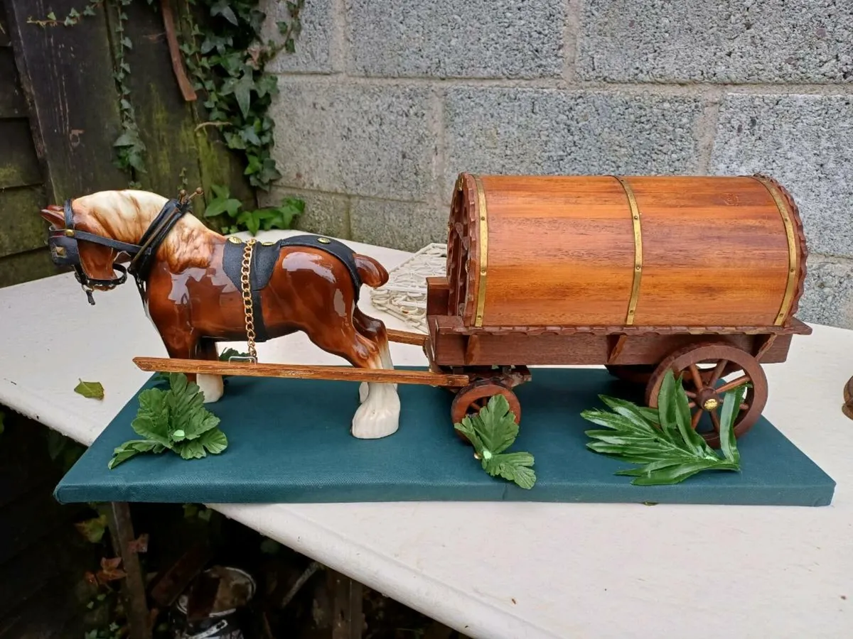 Vintage Handmade Cart & Horse - Image 1