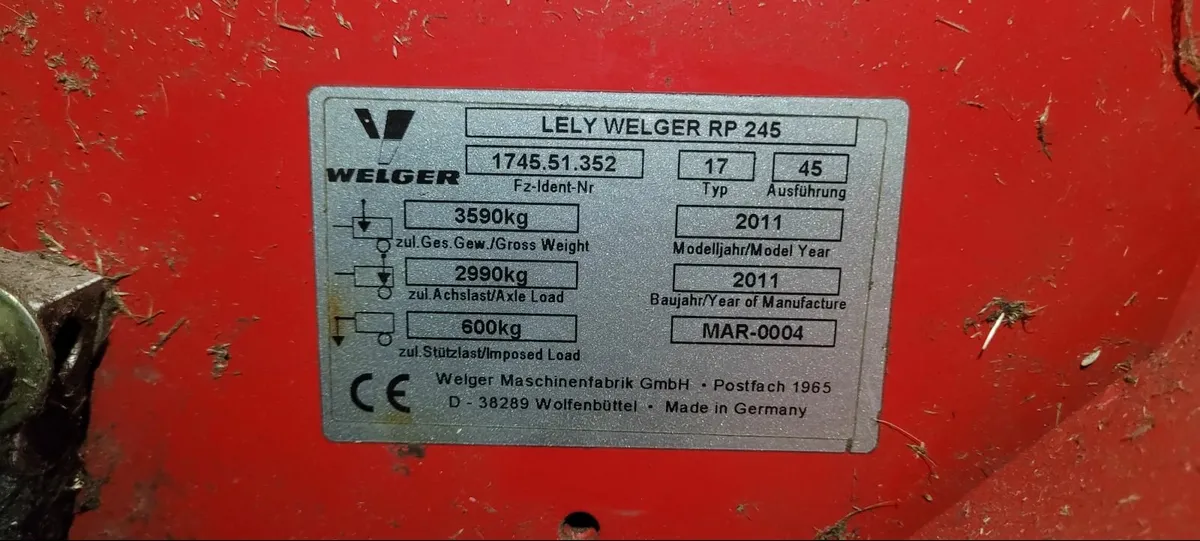 LELY 245 PROFI GOWEIL COMBI BALER LOW BALE COUNT - Image 2