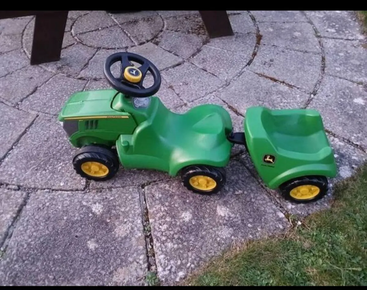 John Deere Mini Tractor and Trailer