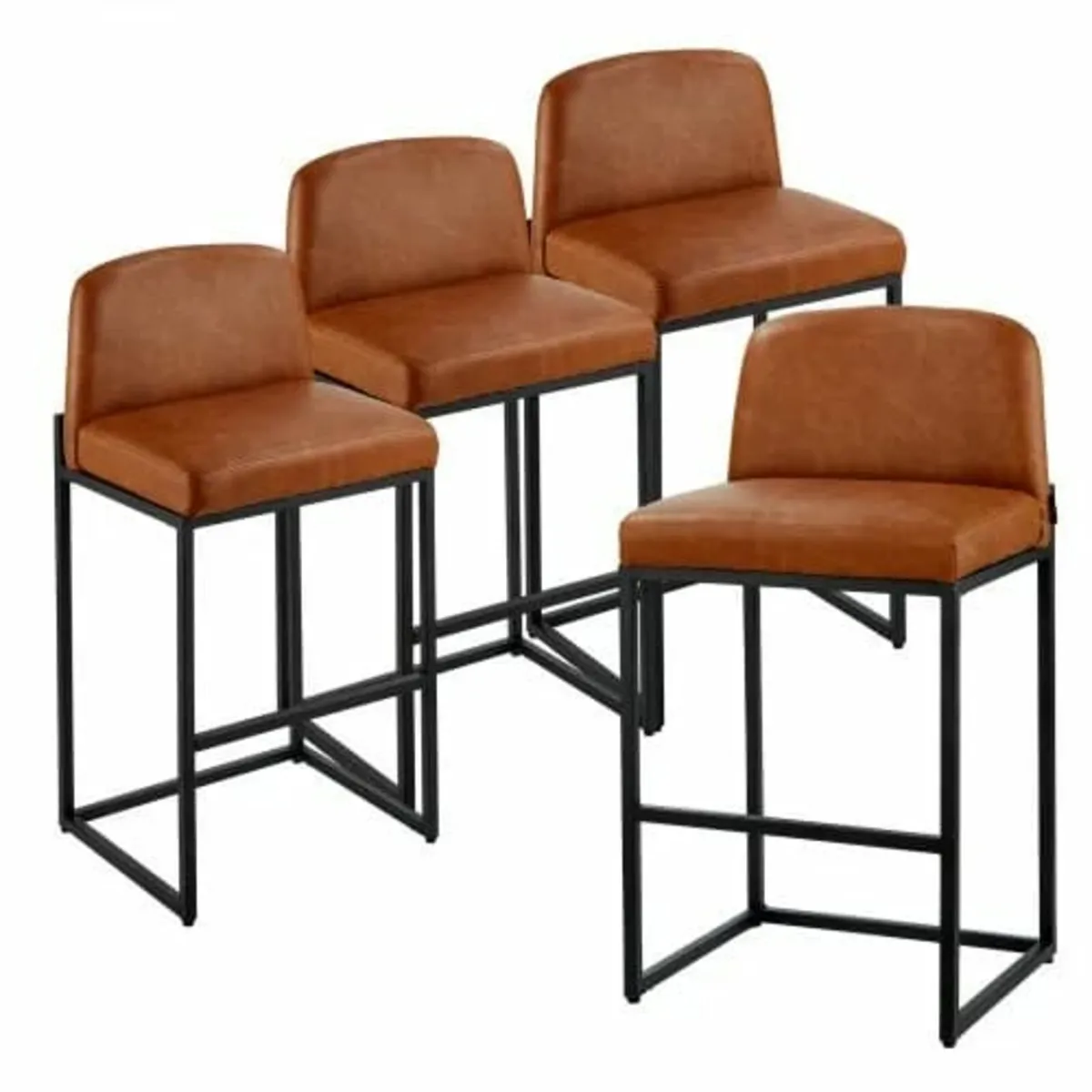 Bar Stool Set of 4, 68cm Counter Height Stools, Mo - Image 1