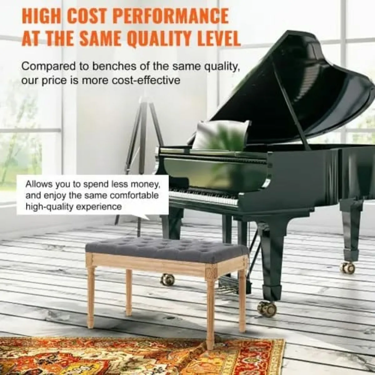 Upholstered Bench, 16"W Ottoman Bench, End of Bed - Image 4