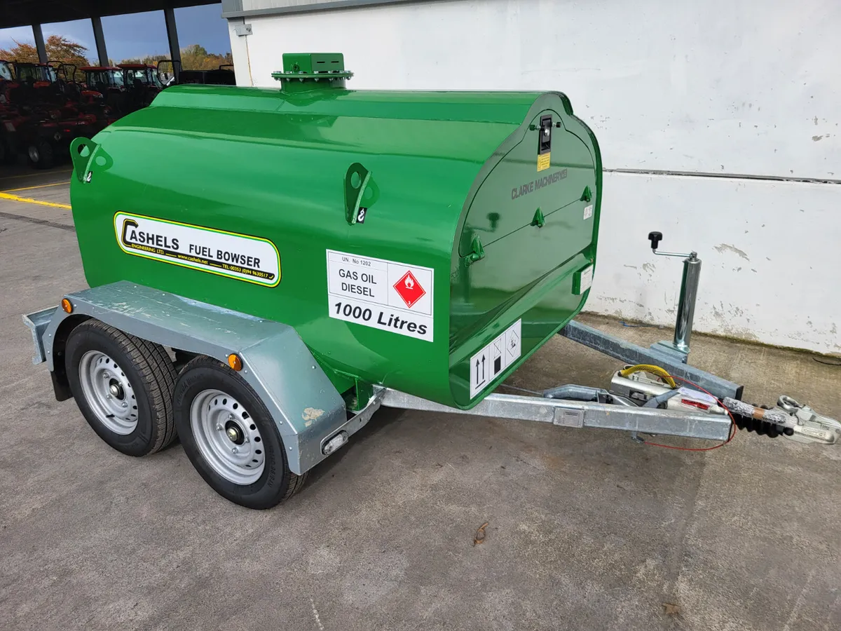 New Cashels 1000L Twin Axle Fuel Bowser - Image 1