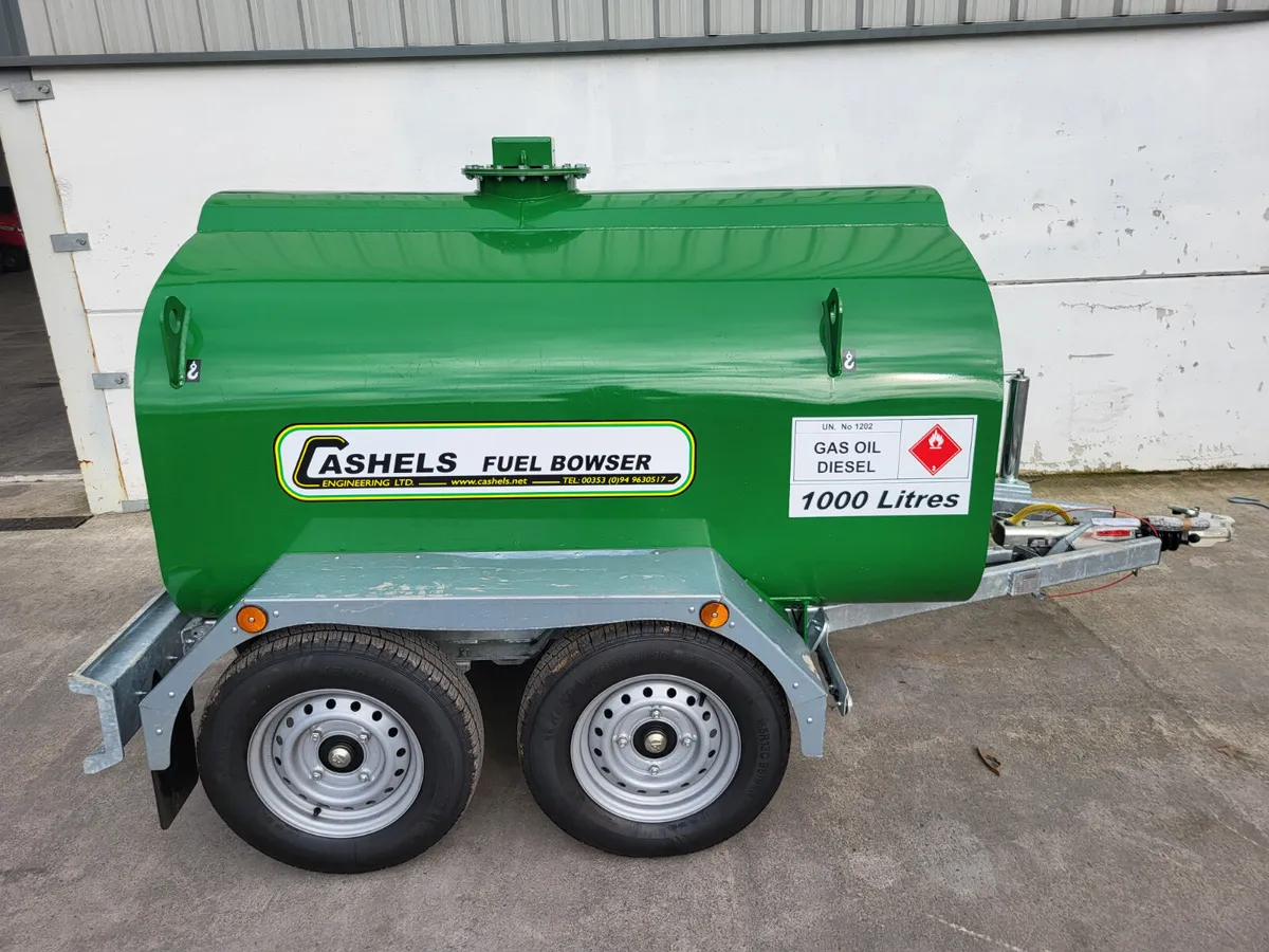 New Cashels 1000L Twin Axle Fuel Bowser - Image 3