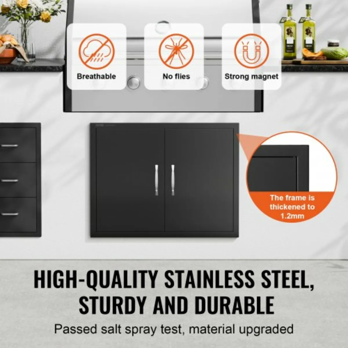 Door, 788x610 mm Double Outdoor Kitchen Door, Cold - Image 2