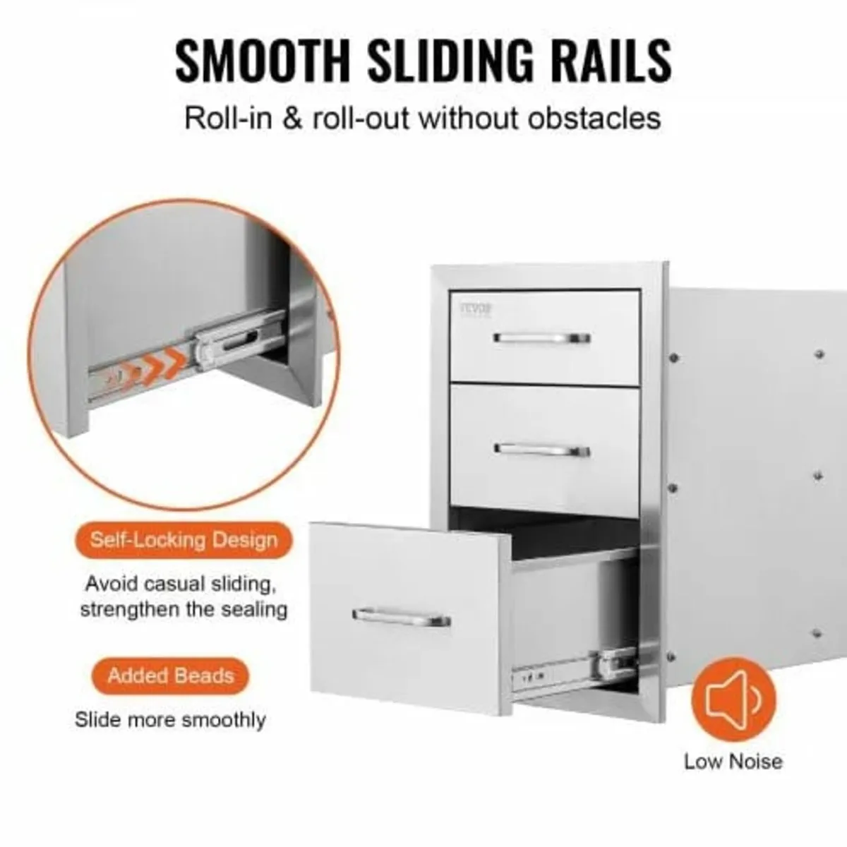 18x23 Inch Outdoor Kitchen Stainless Steel Triple - Image 2