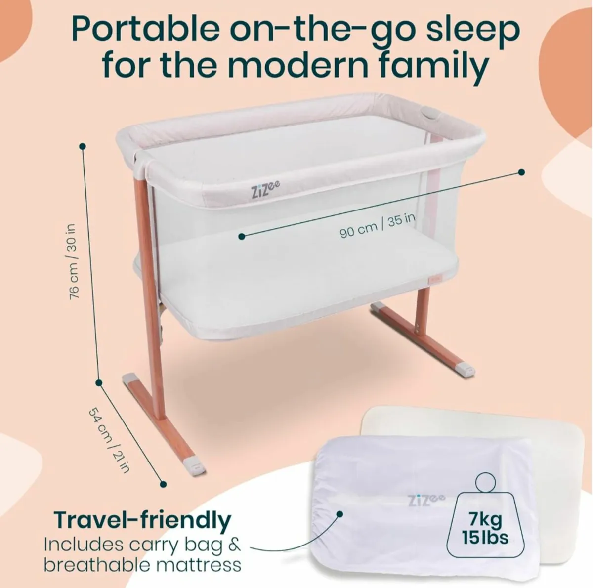 Tutti Bambini ZiZee® Breathable Rocking Crib - Image 4