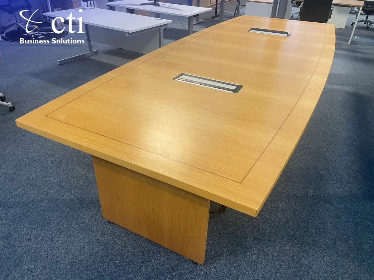 Fabulous 3.6M Oak Boardroom Table - Grade A - Image 2