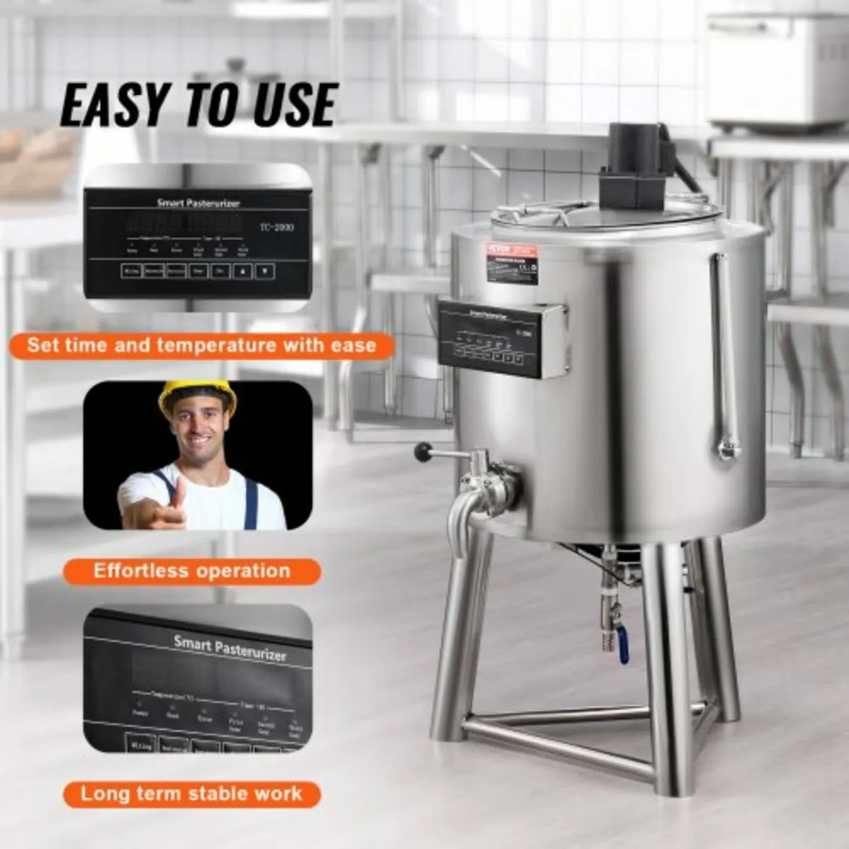 Milk Pasteurizer 30L, Commercial Milk Pasteurizati - Image 3