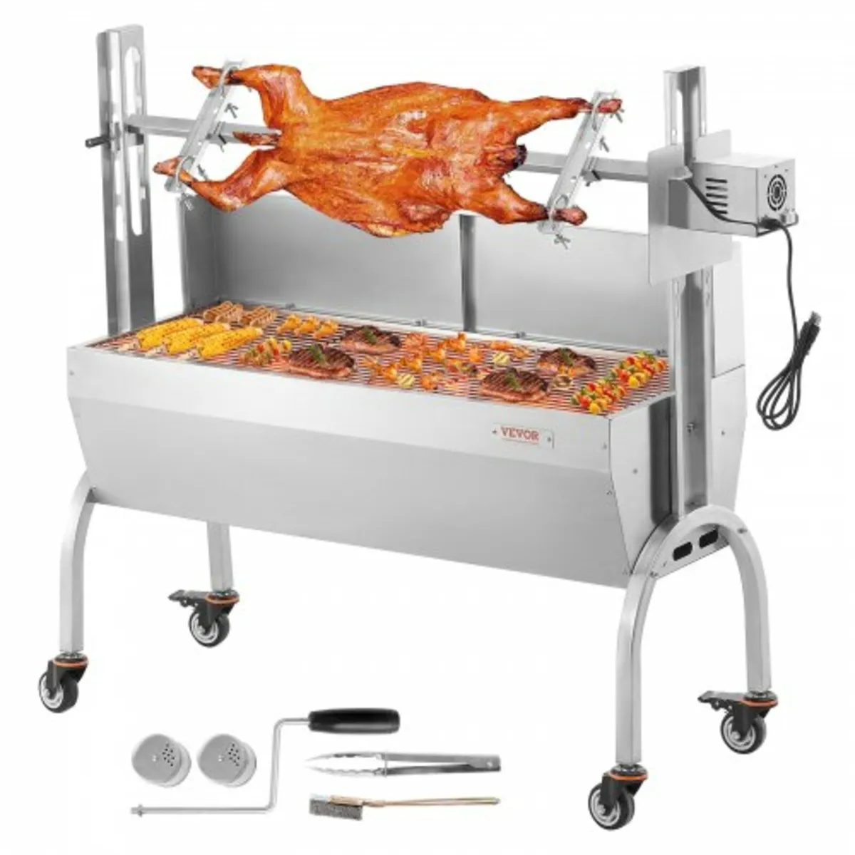 Roaster Spit Rotisserie BBQ Grill Pig Lamb Chicken - Image 1