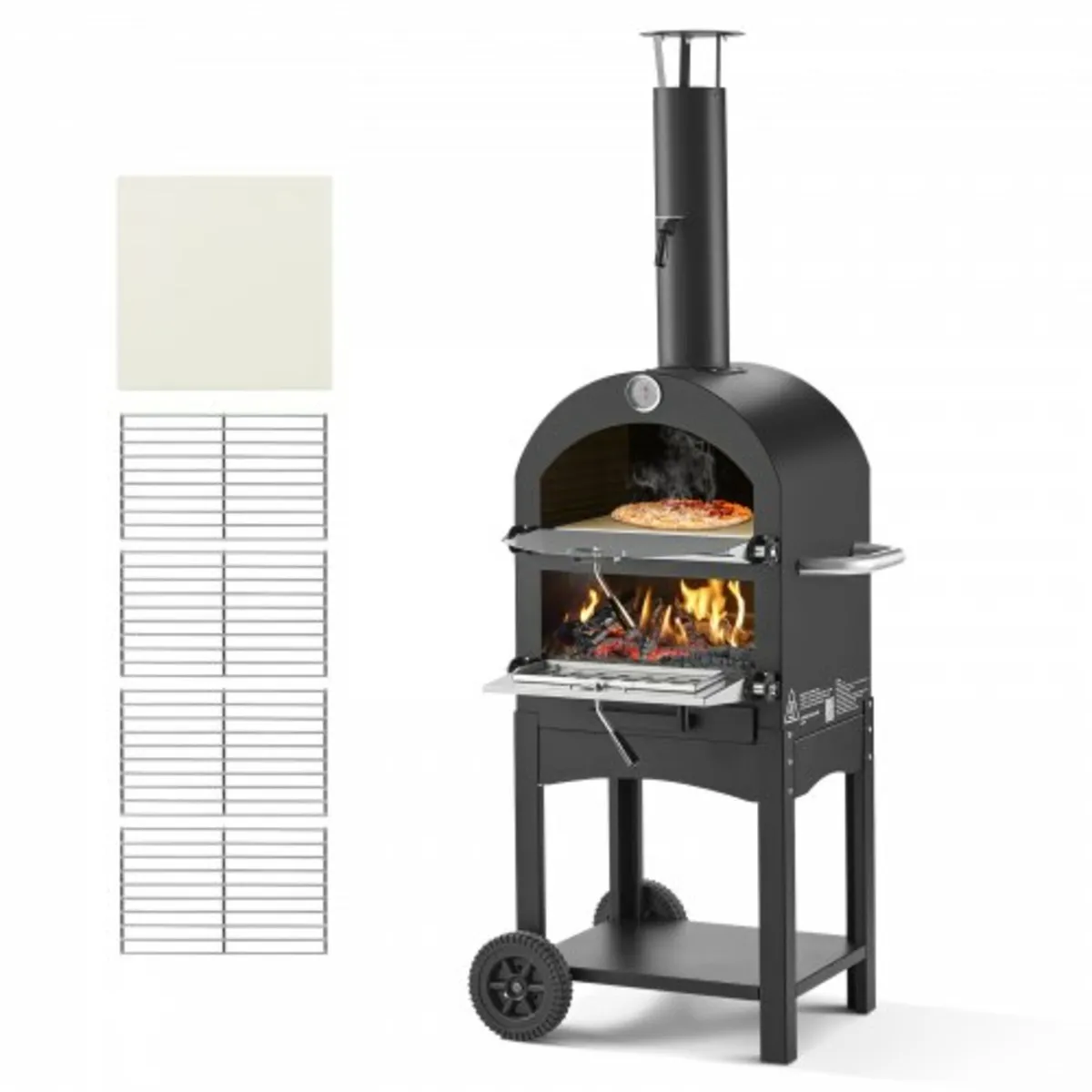 Outdoor Pizza Oven, 12" Pellet Fire Ovens, 2-Layer - Image 1