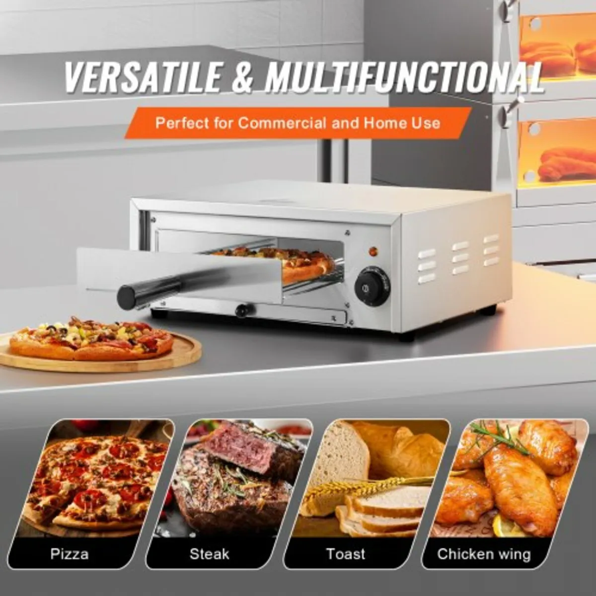 Countertop Electric Pizza Oven, 12-inch, 1500W, 0- - Image 4