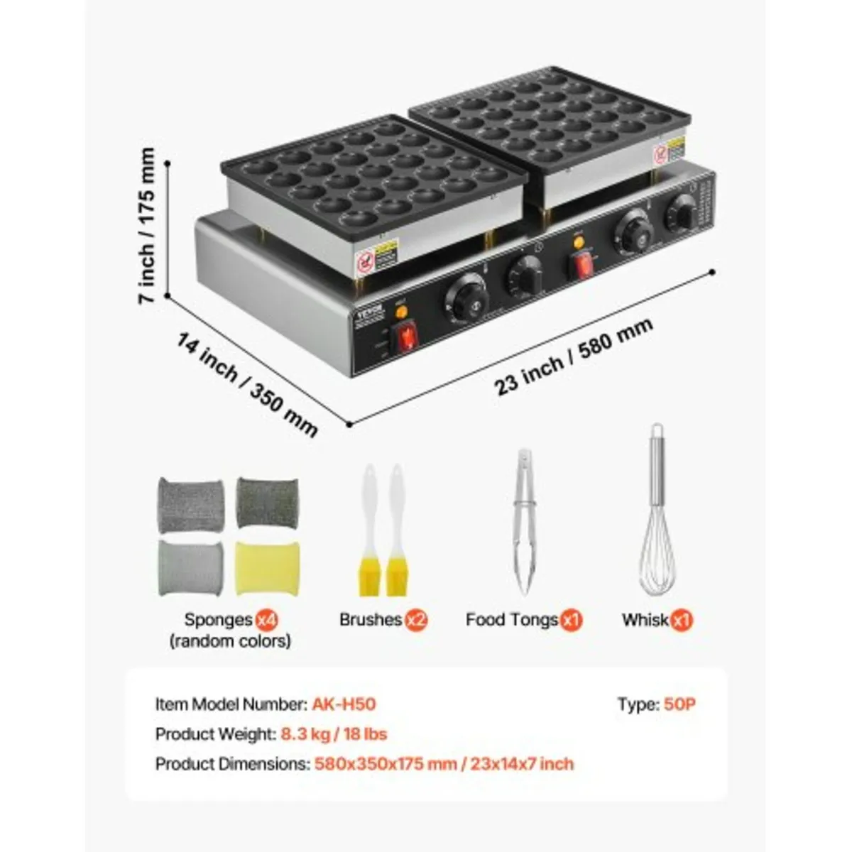 50PCS Mini Dutch Pancake Maker, Non-stick Stainles - Image 3