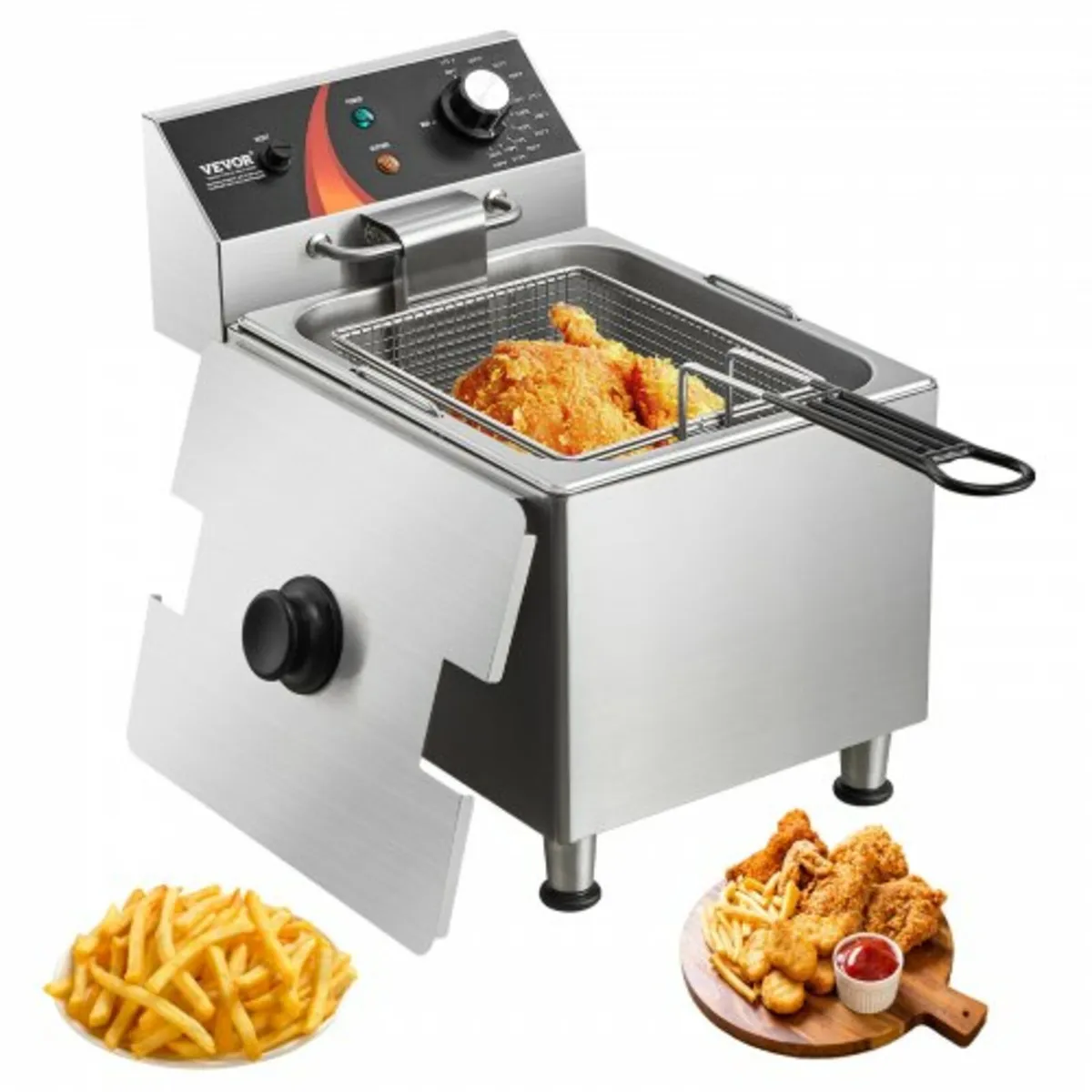 Commercial Deep Fryer, 1750W Electric Countertop F - Image 1