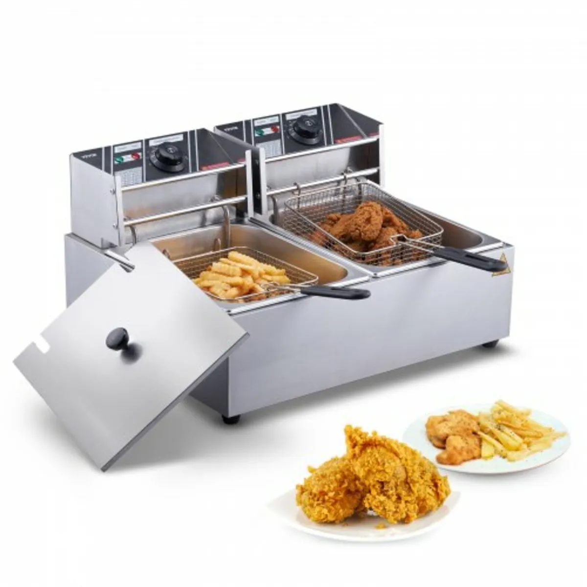 Electric Deep Fryer Countertop Deep Fryer Dual Det - Image 1