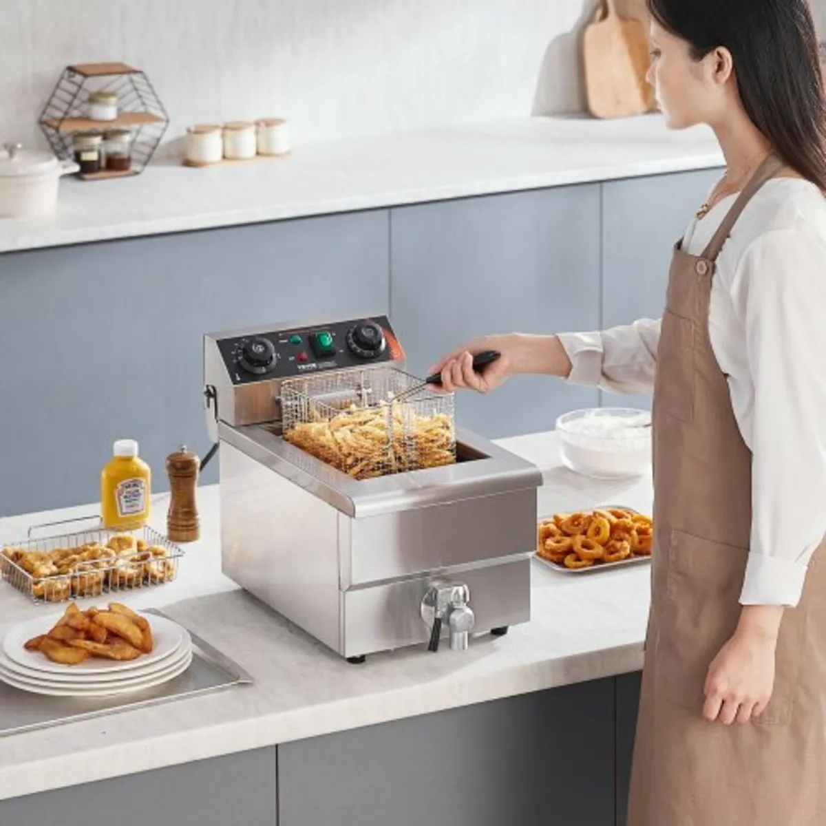 Commercial Deep Fryer, 3000W Electric Countertop F - Image 3