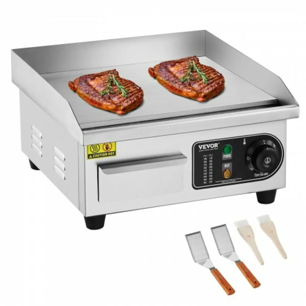 Commercial Electric Griddle, 2000W Countertop Flat - Image 1