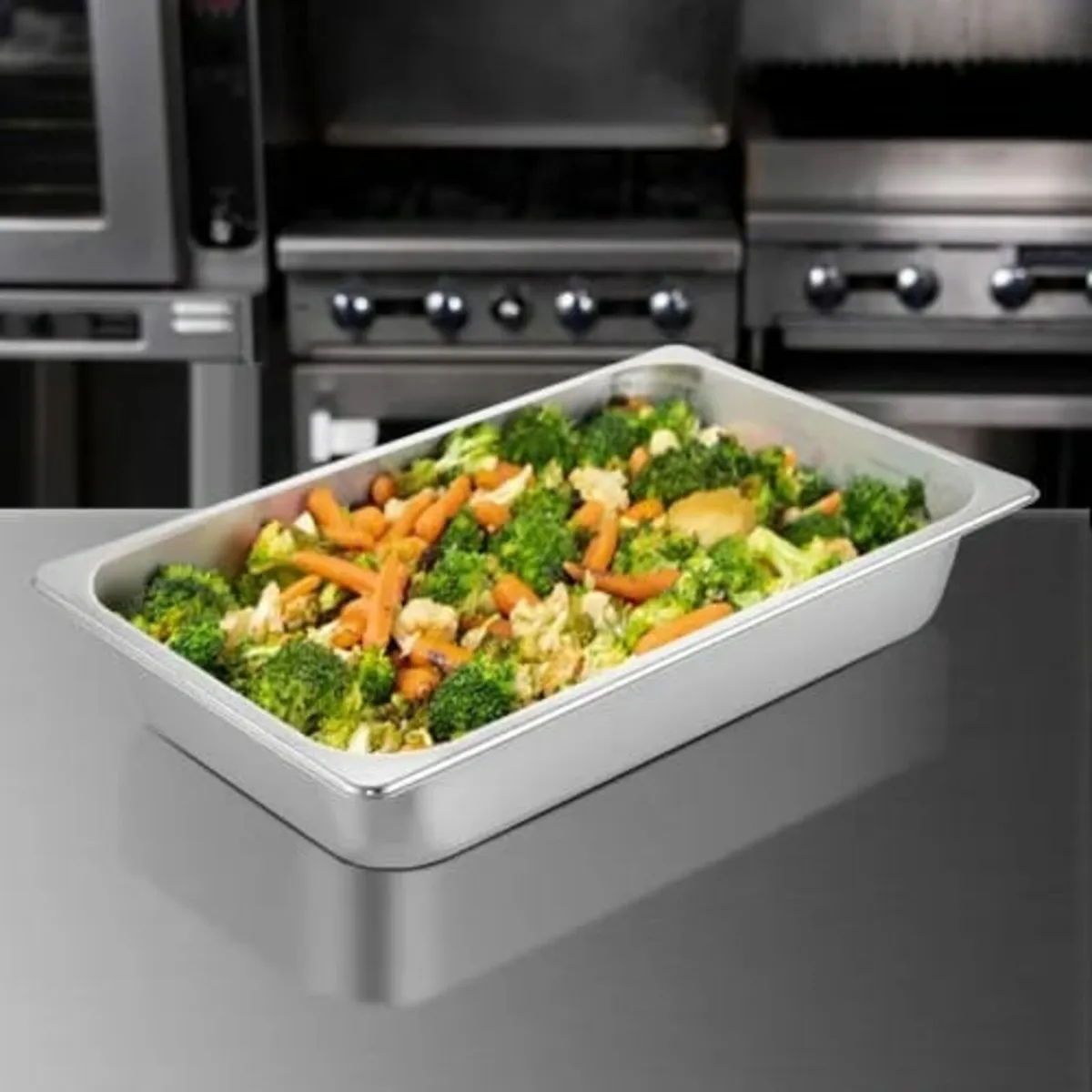 6 Pack Steam Table Pans 20.9 x 12.8 x 3.9 Inch Dee - Image 2