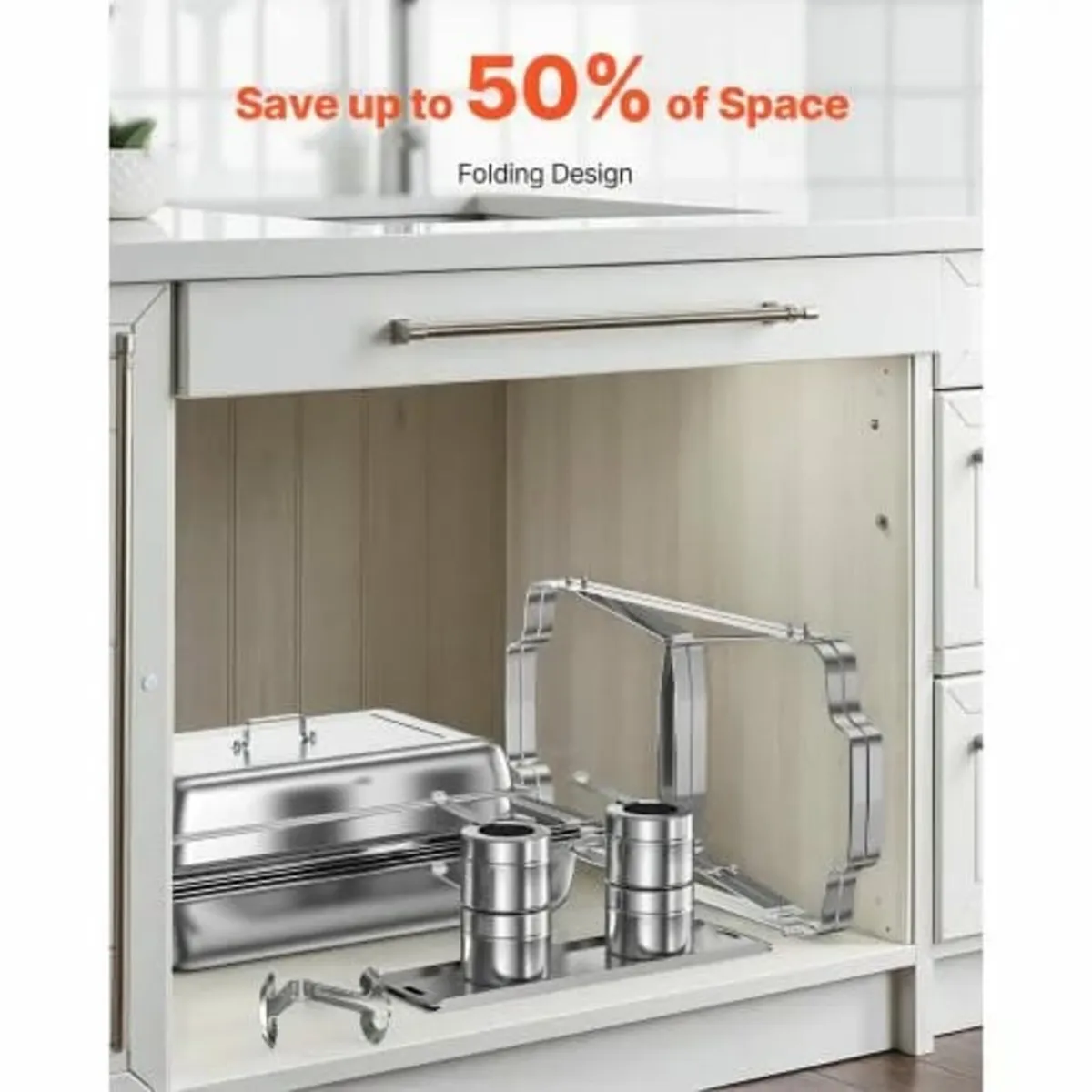 Chafing Dish Buffet Set, 8 Qt 6 Pack, Stainless St - Image 3