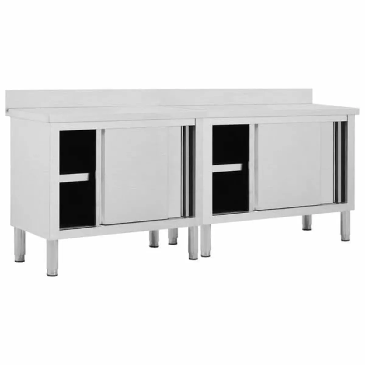 Work Tables with Sliding Doors 2pcs 200x50x(95-97) - Image 2