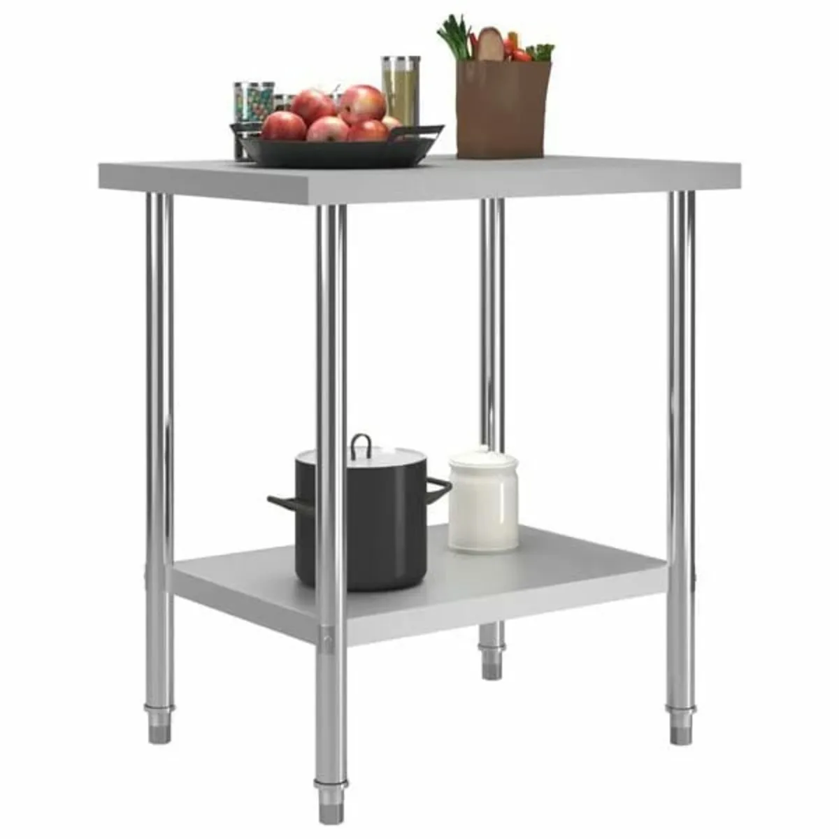 Kitchen Work Table 80x60x85 cm Stainless Steel - Image 2